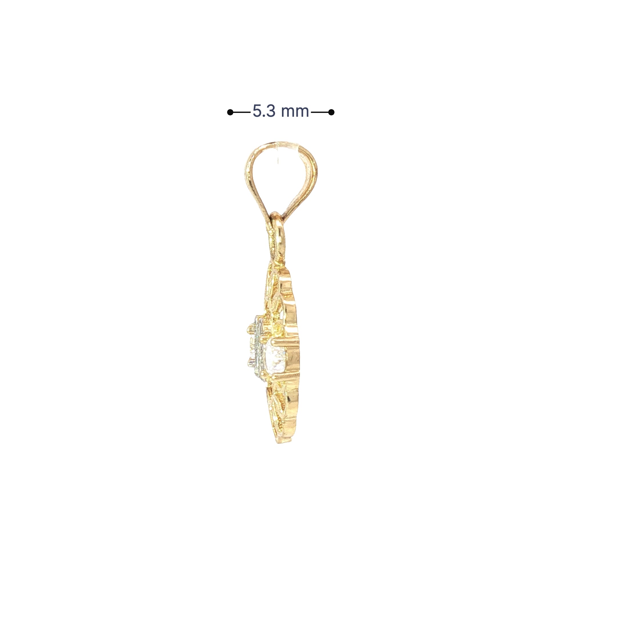 Sweet 16 Filigree Pendant in 10K Gold