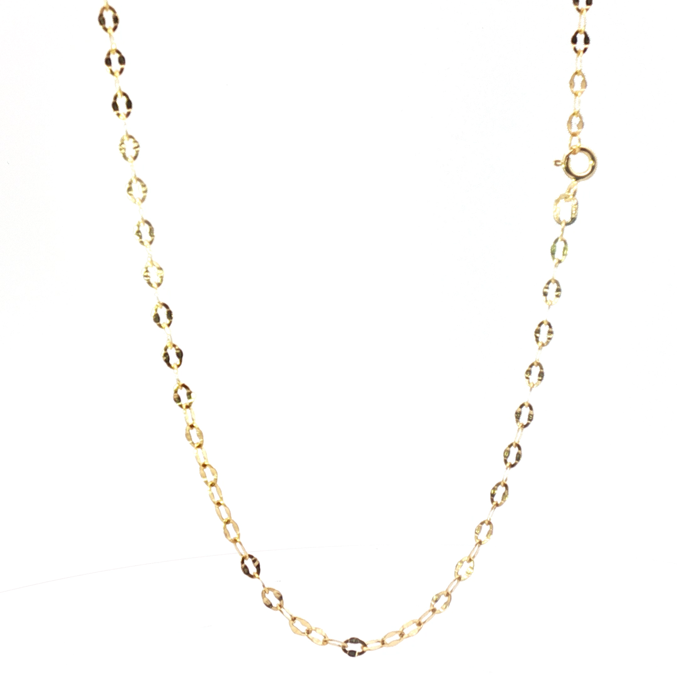 Luminous 14K Diamond Cut Anchor Chain 18”