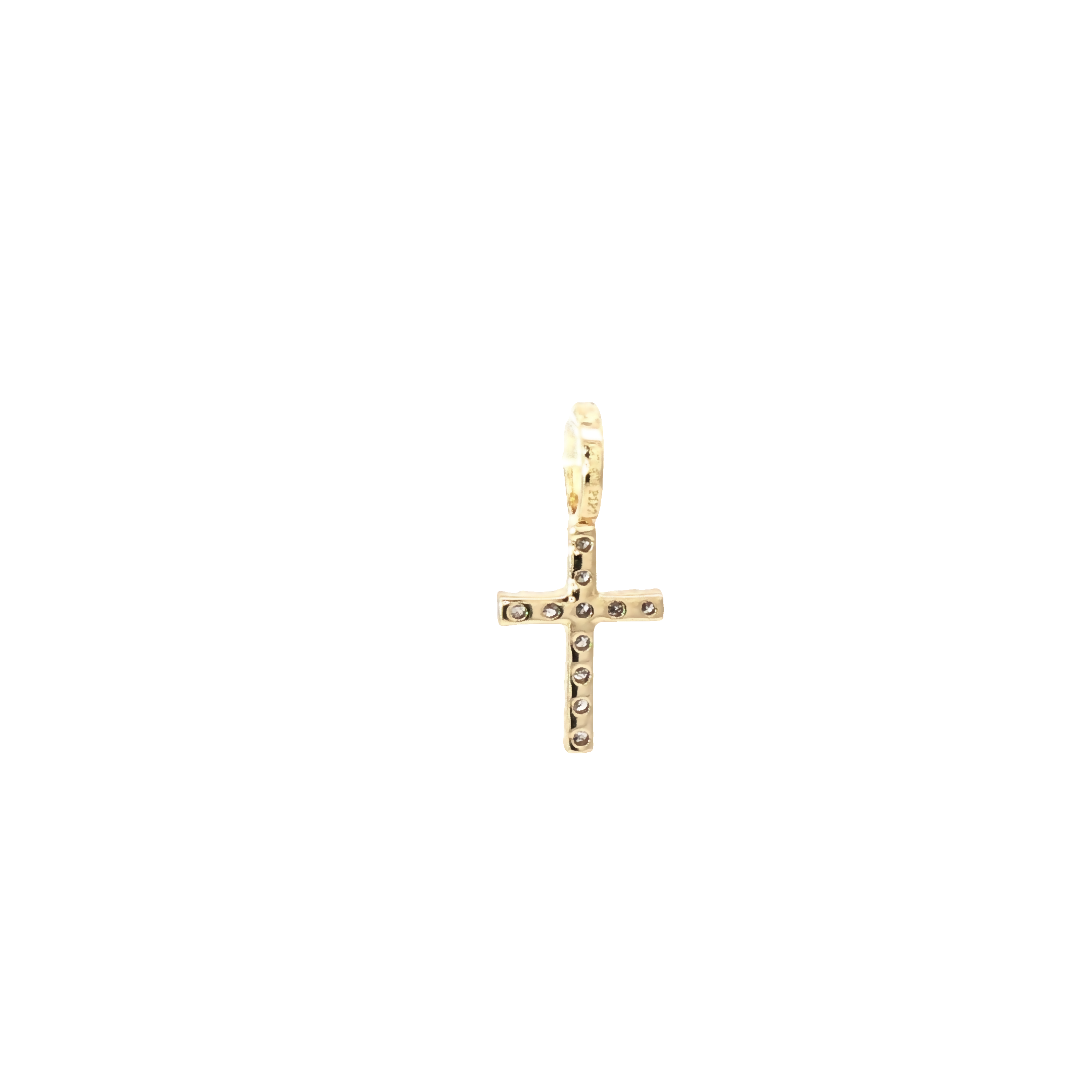 Diamond Cross Pendant 14K Gold Radiant Faith