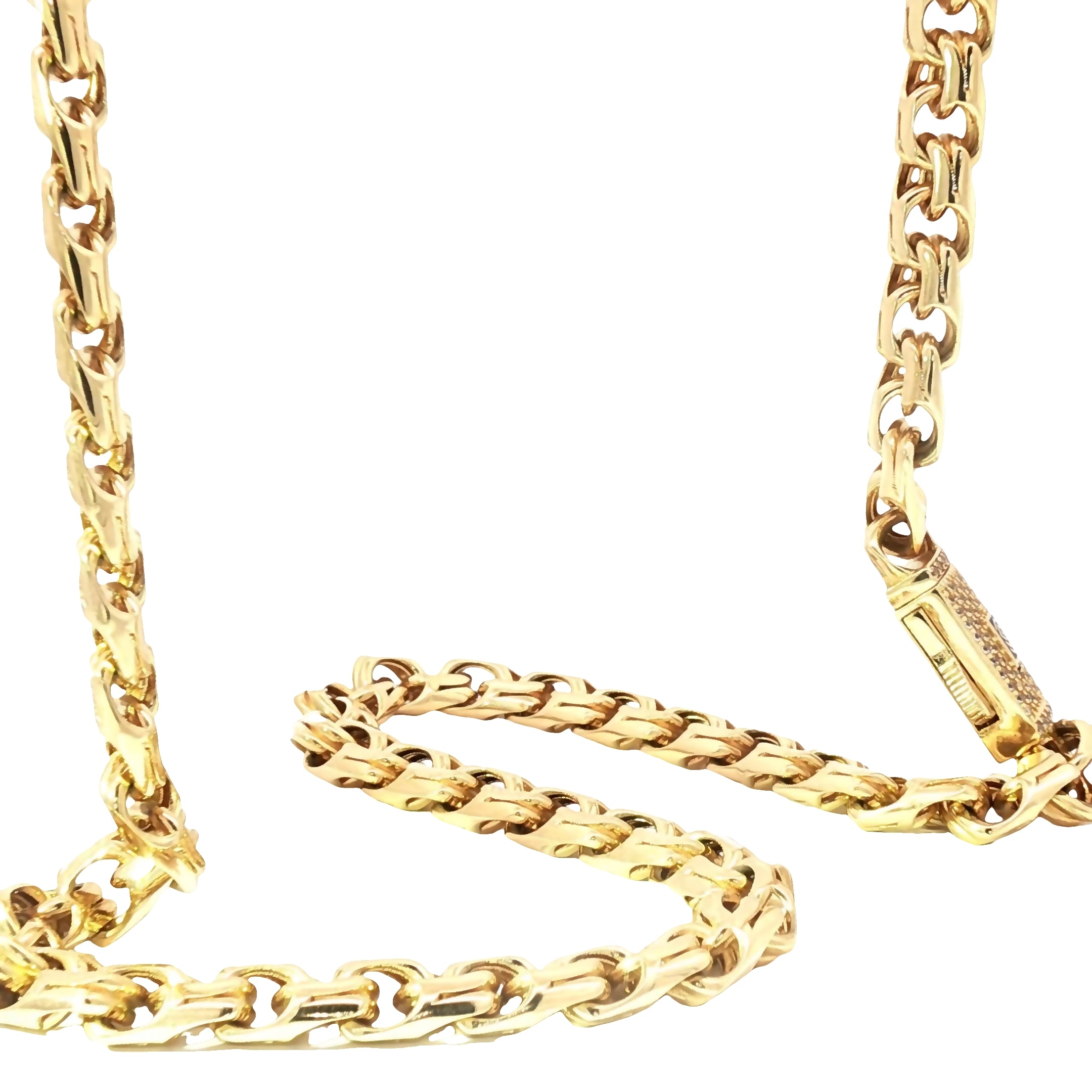 Luxury 18K Chino Link Chain 22in 57.15g
