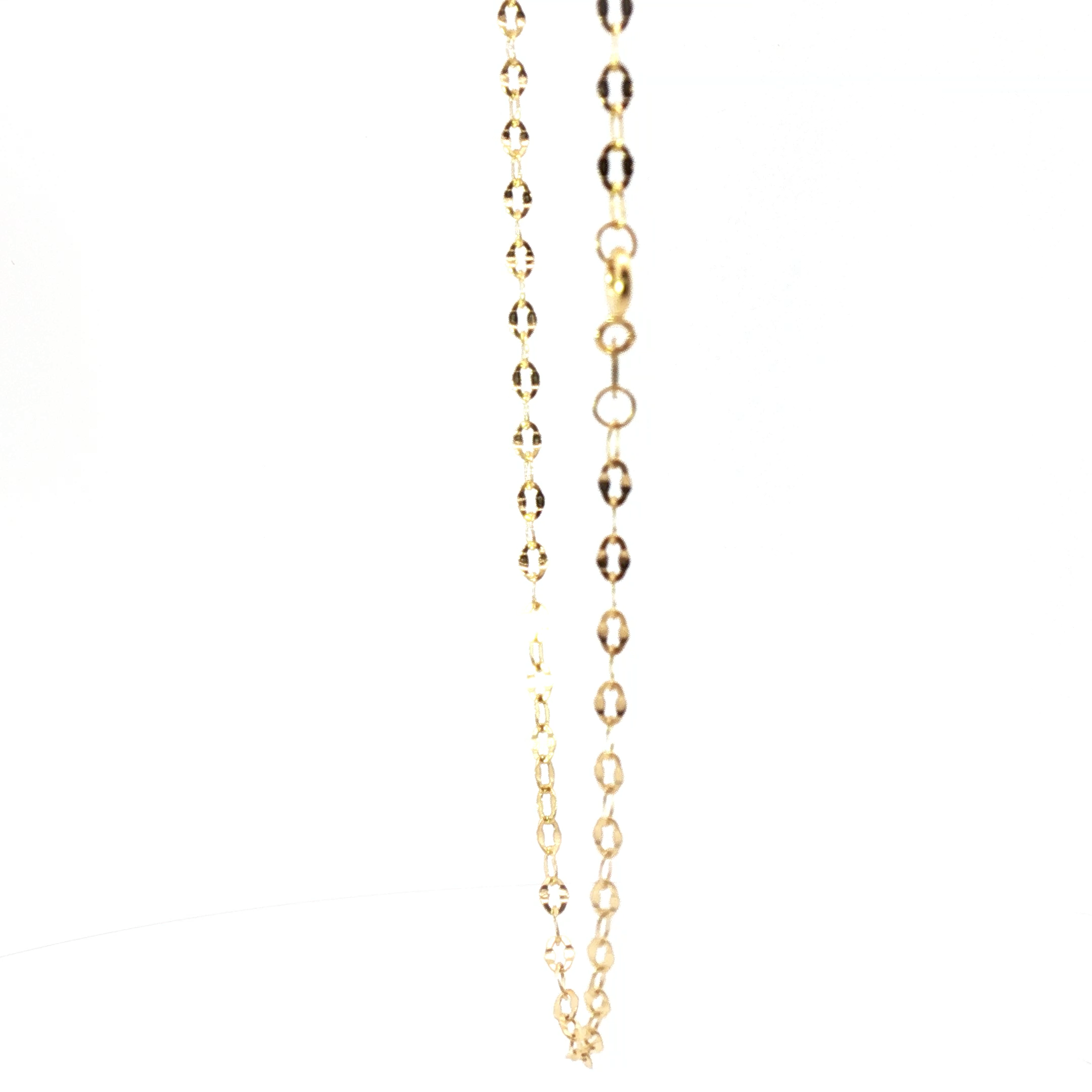 Luminous 14K Diamond Cut Anchor Chain 18”
