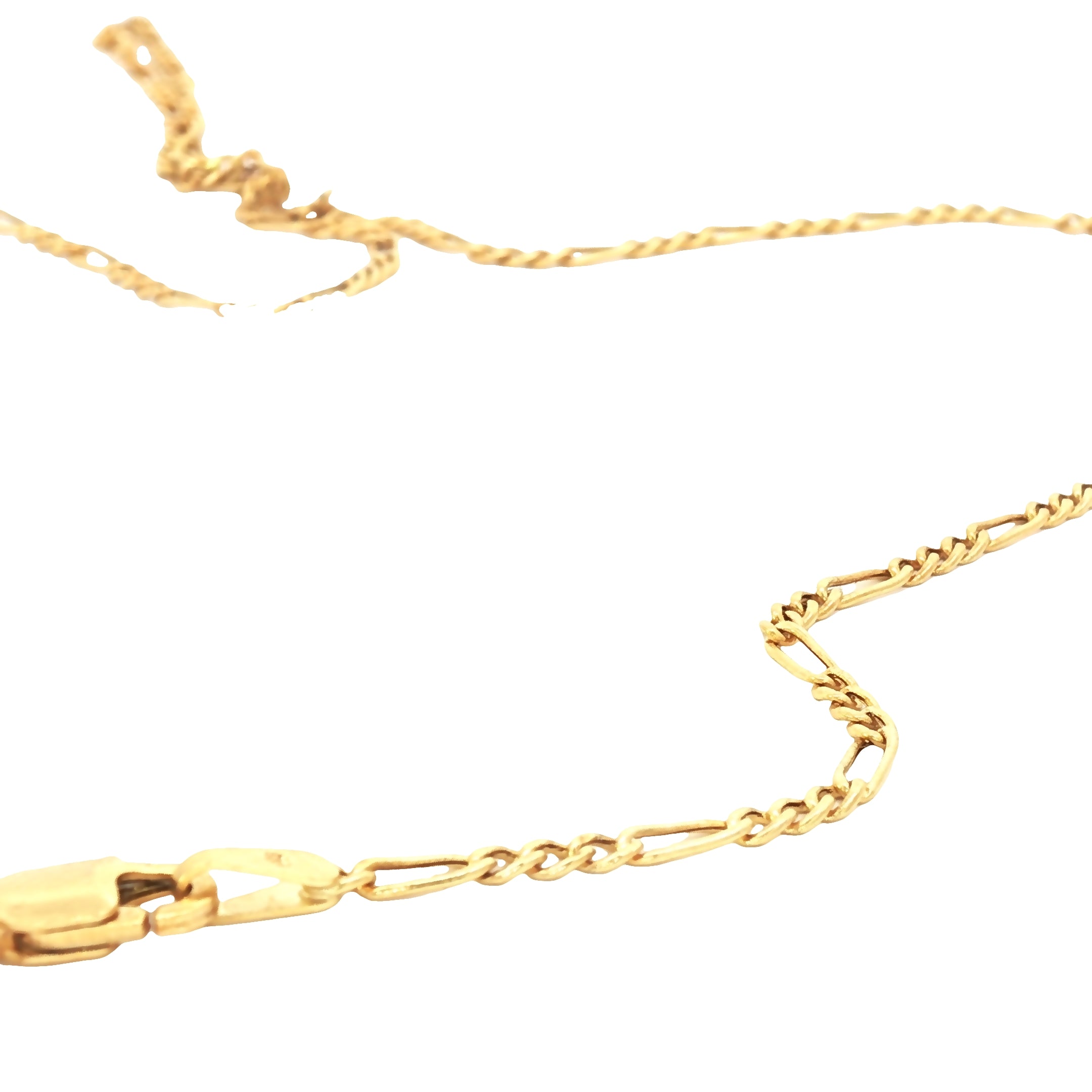 Sleek 10K Figaro Chain 20in 2mm Auri Petra XRF