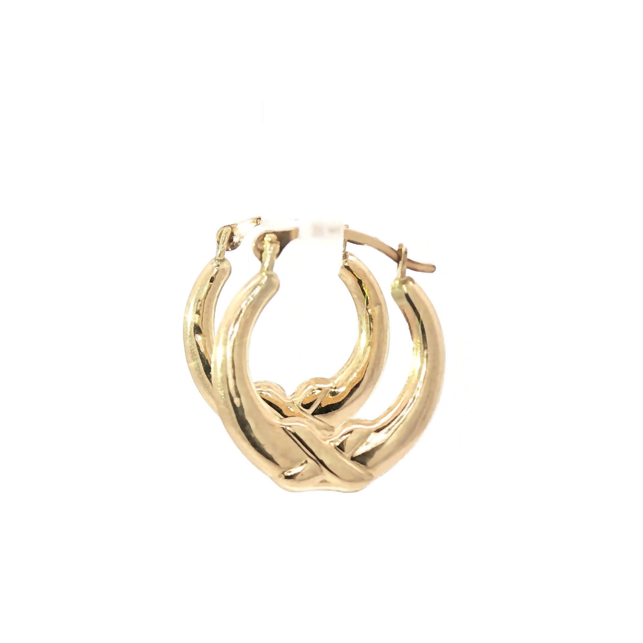 Radiant 14K Gold XO Hoop Earrings