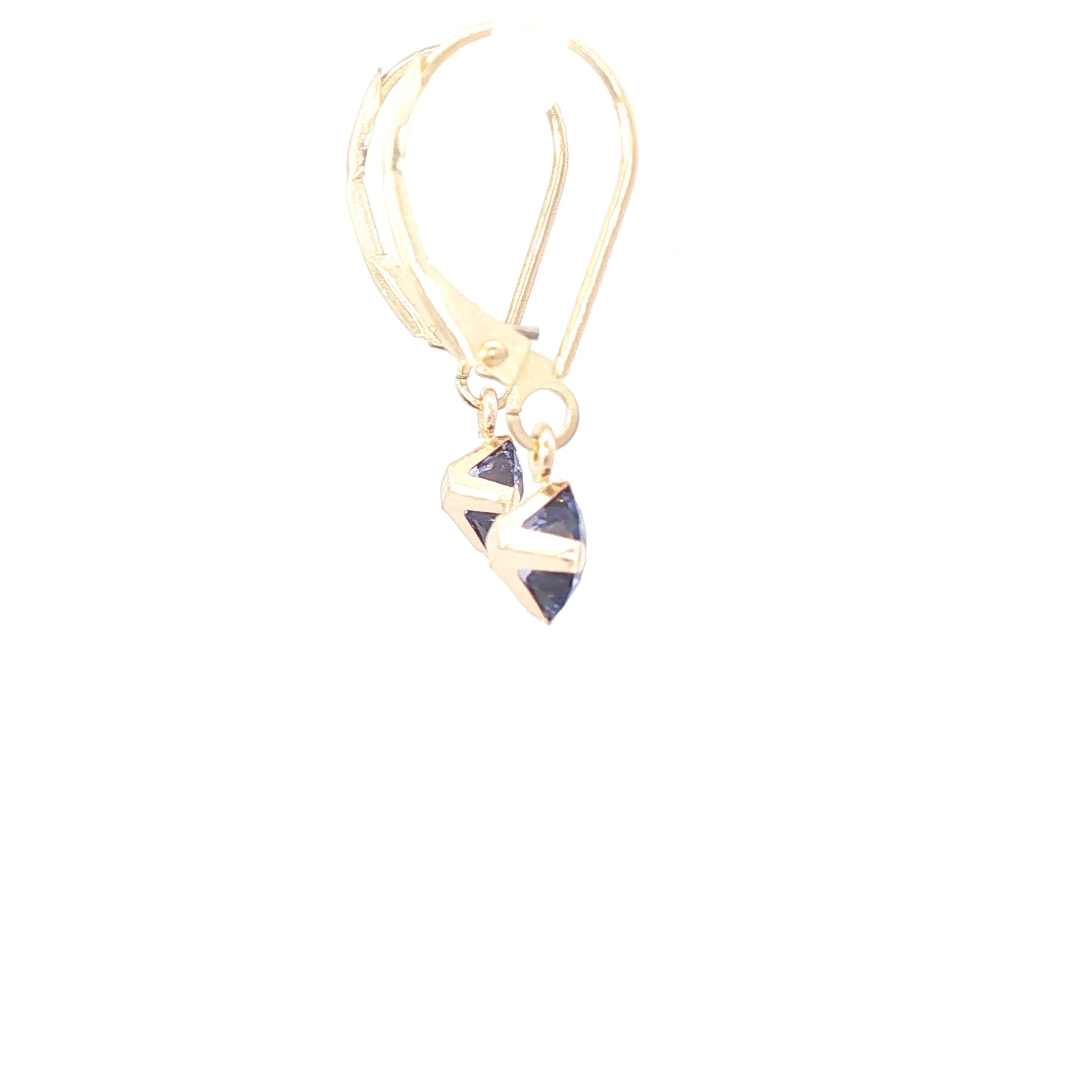 Ethereal Tanzanite Dangle Earrings in 10K Gold