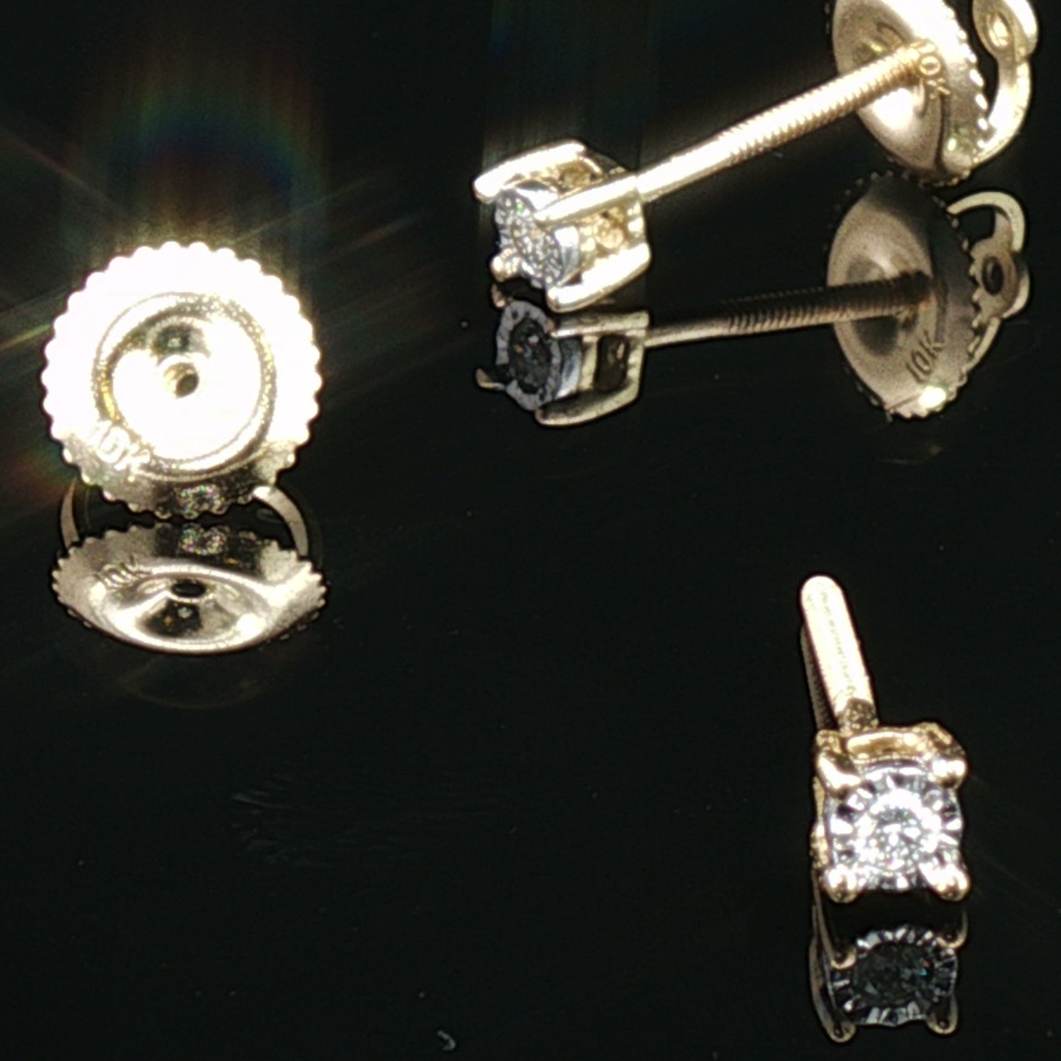 Brilliant 10K Gold 1/2 CT Diamond Studs