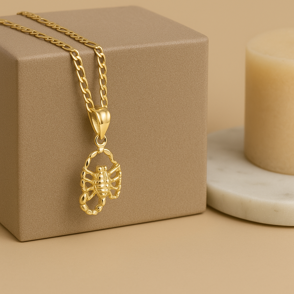 10K Gold Scorpion Pendant – Bold & Refined