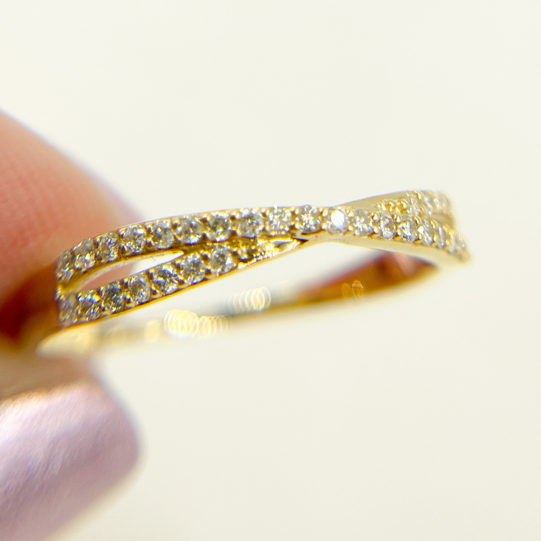 14K Solid Gold Diamond Ring