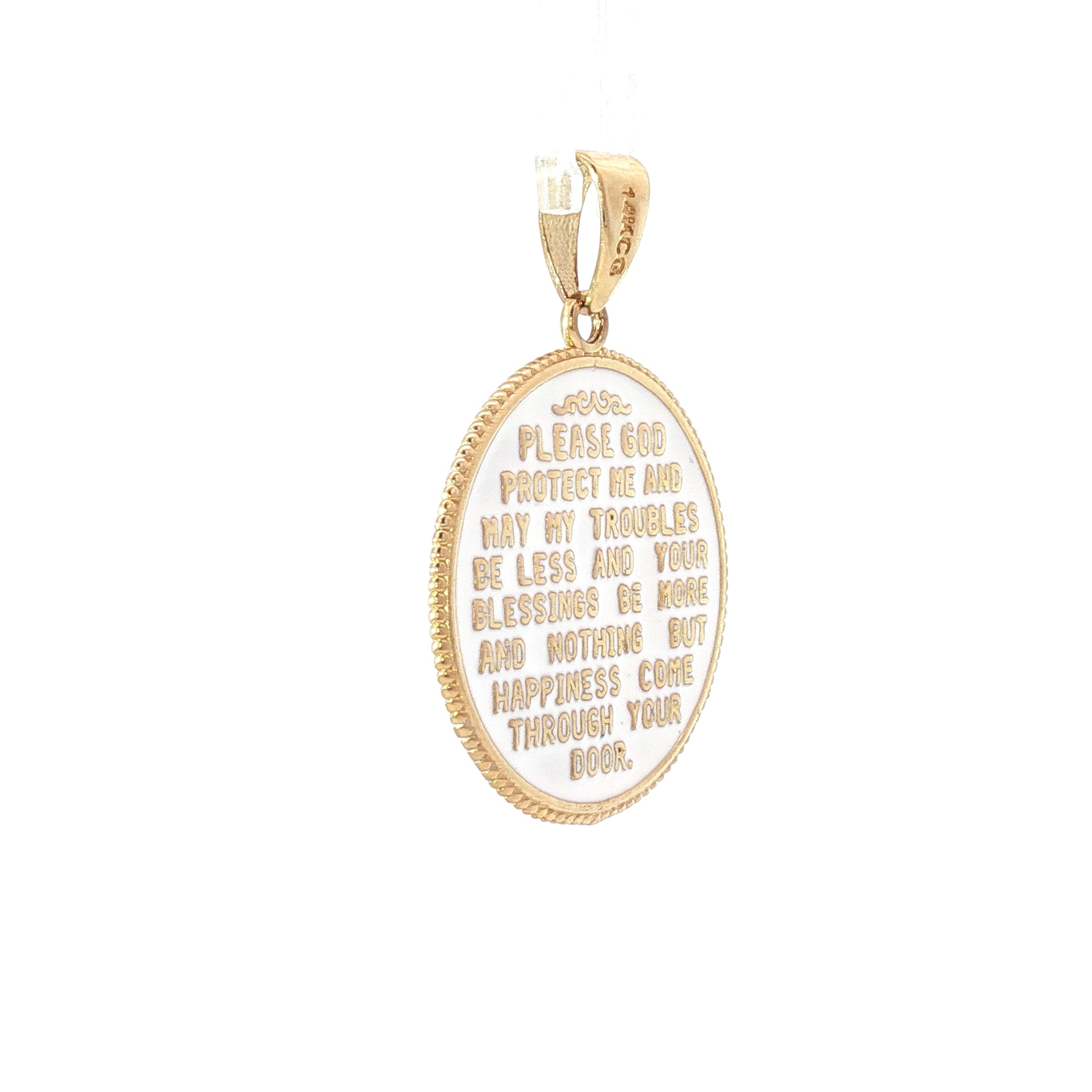 14K Gold USCG Courage Pendant Double Sided