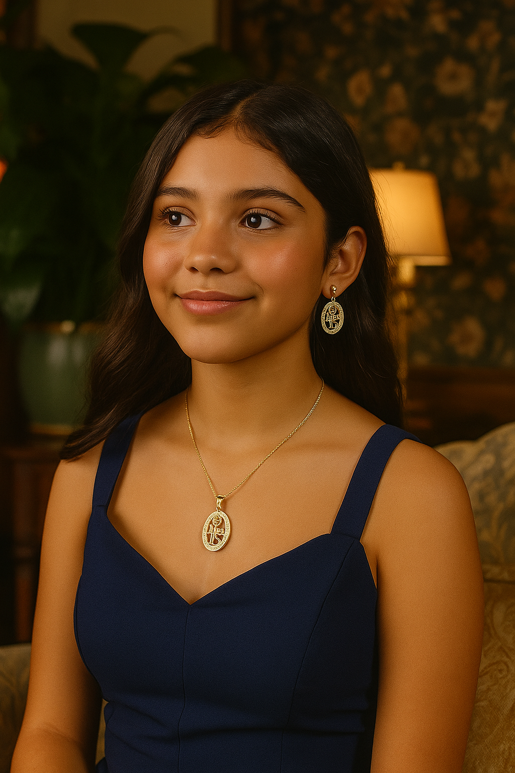 10K Gold 15 Años Pendant by Auri Petra