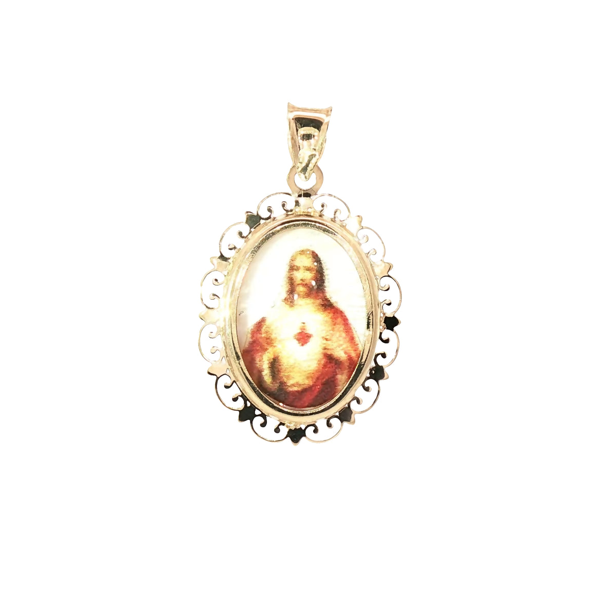 14K Sacred Heart of Jesus pendant — Devotion in Gold