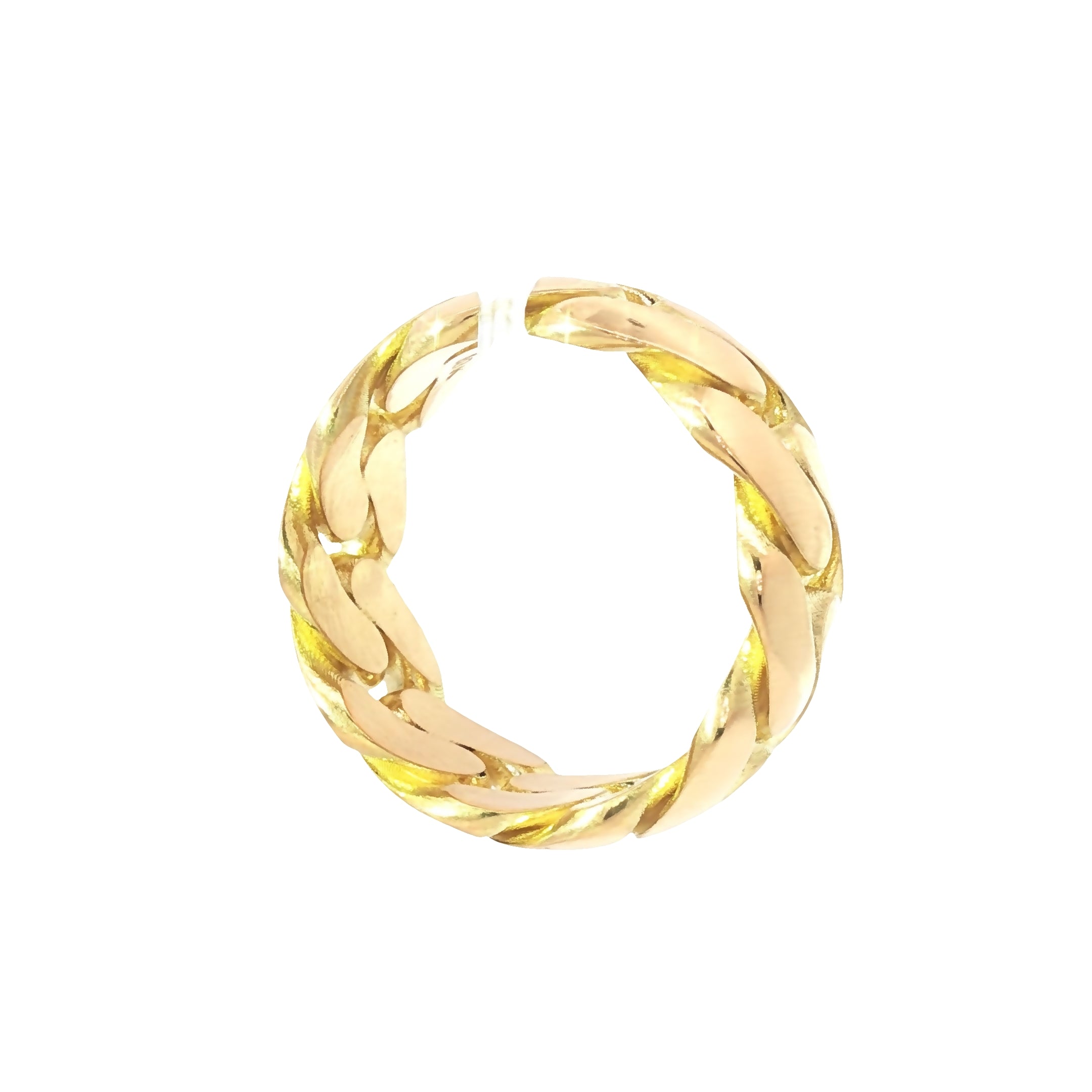 Bold 18kt Cuban Link Ring – Solid Gold Strength