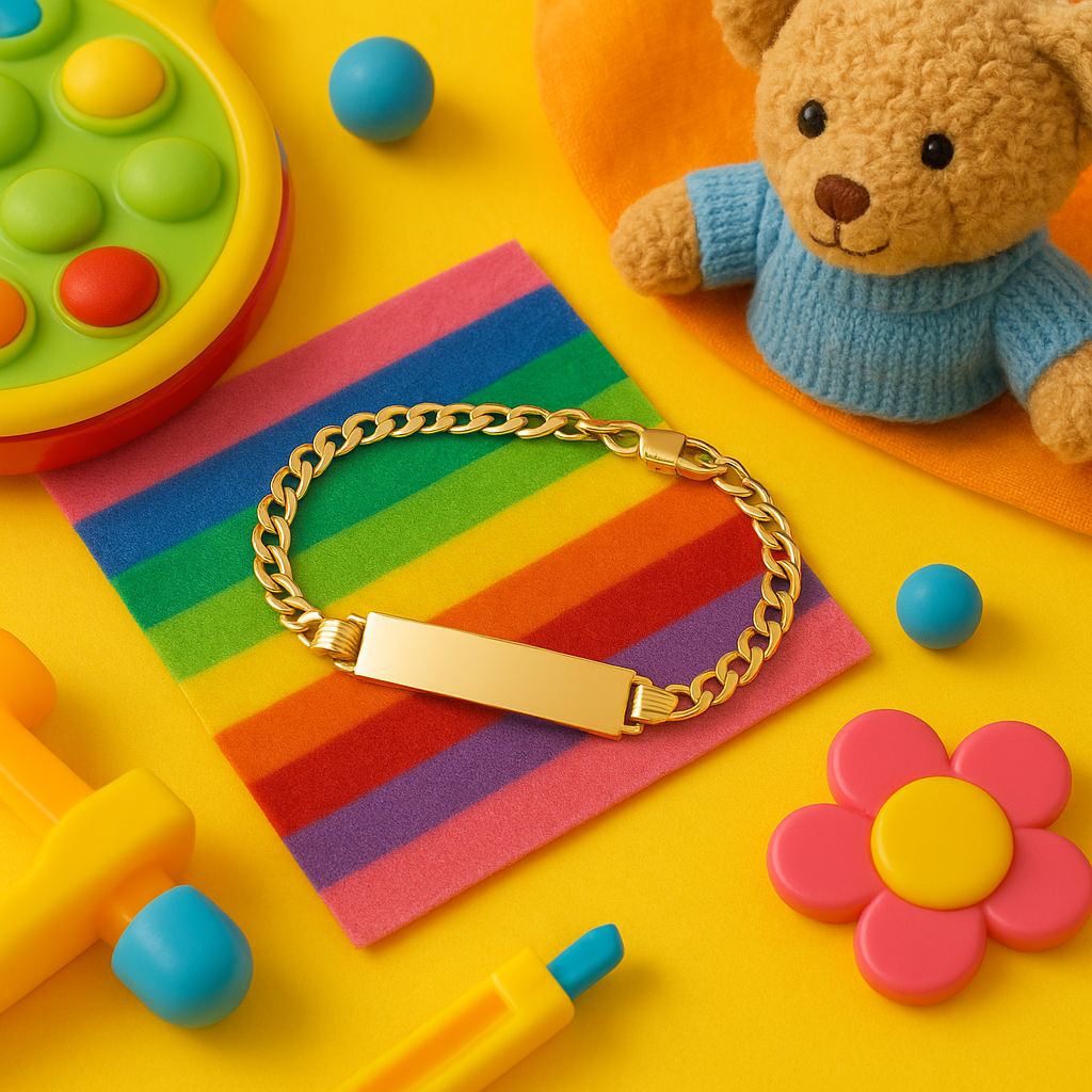Golden Keepsake Kids ID Bracelet – 6.5 in