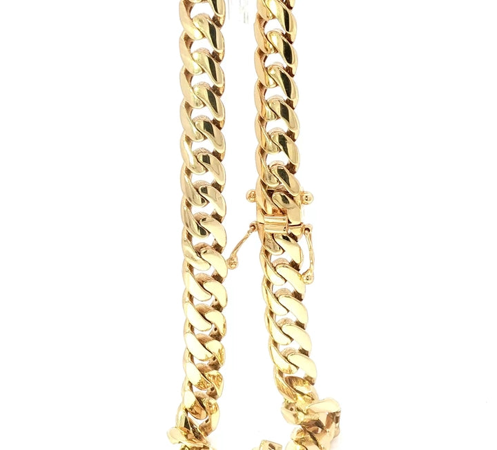 18K Cuban Link Bracelet Refined and Authentic