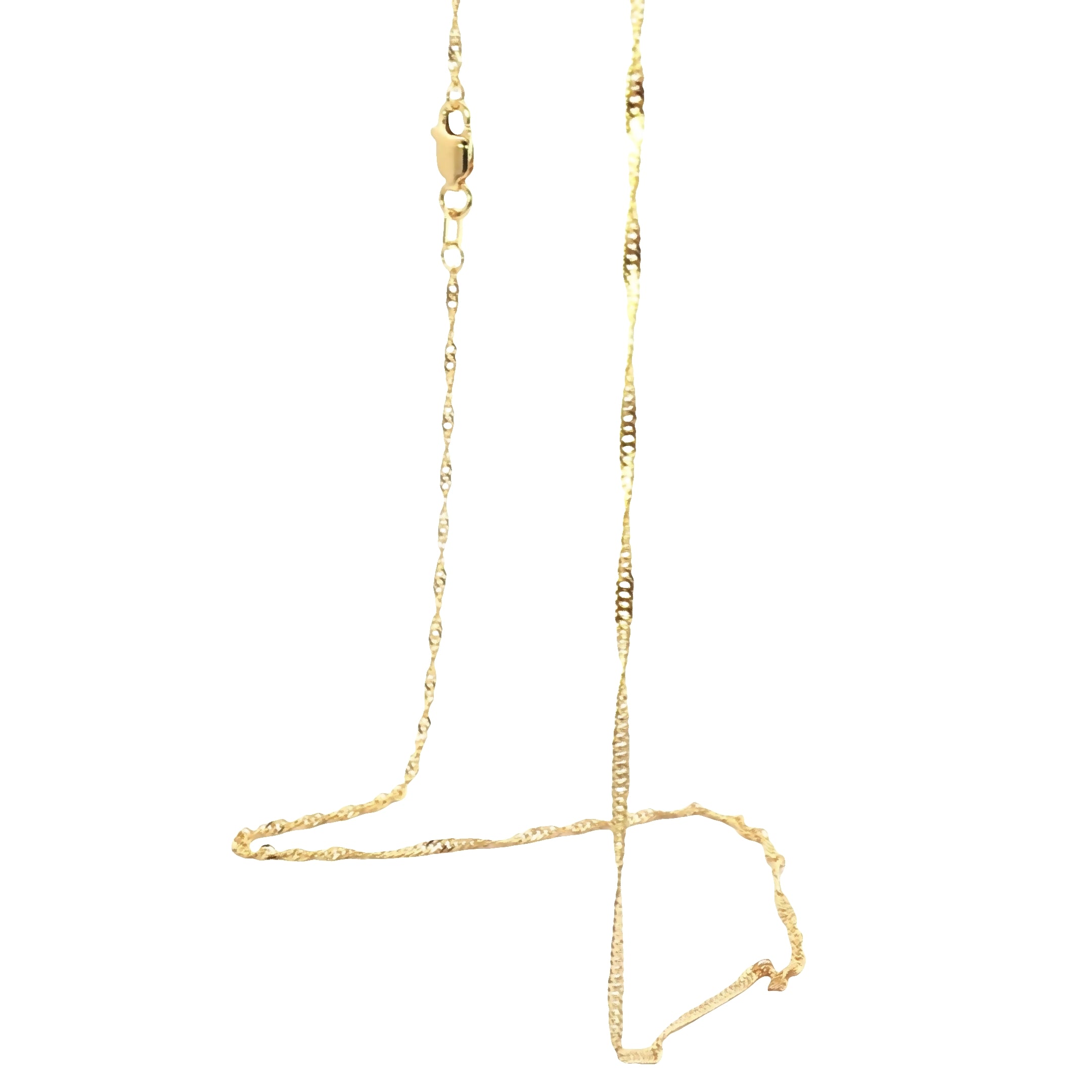 Gleam of Grace: 10K Singapore Chain 18in