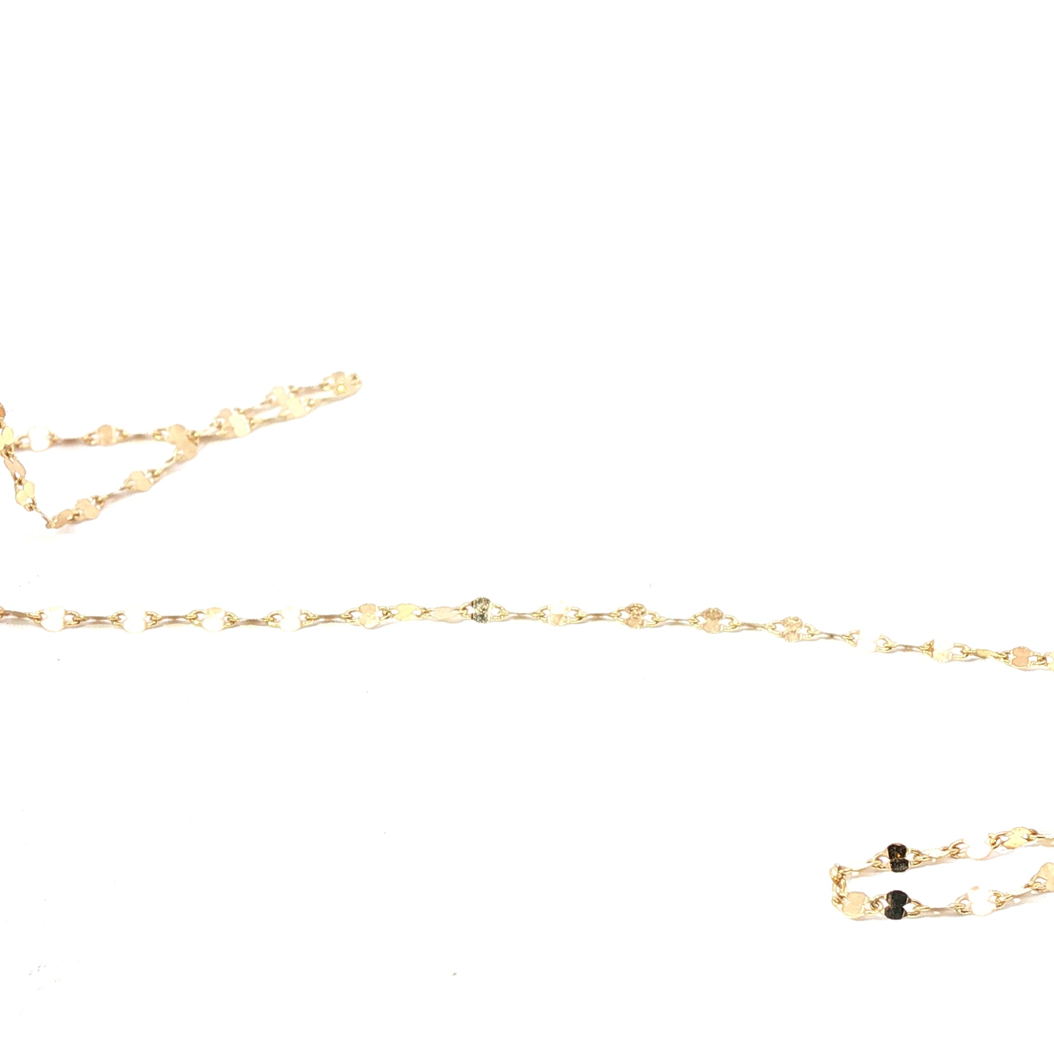 Delicate 10K Gold Mirror Link Chain – 20in
