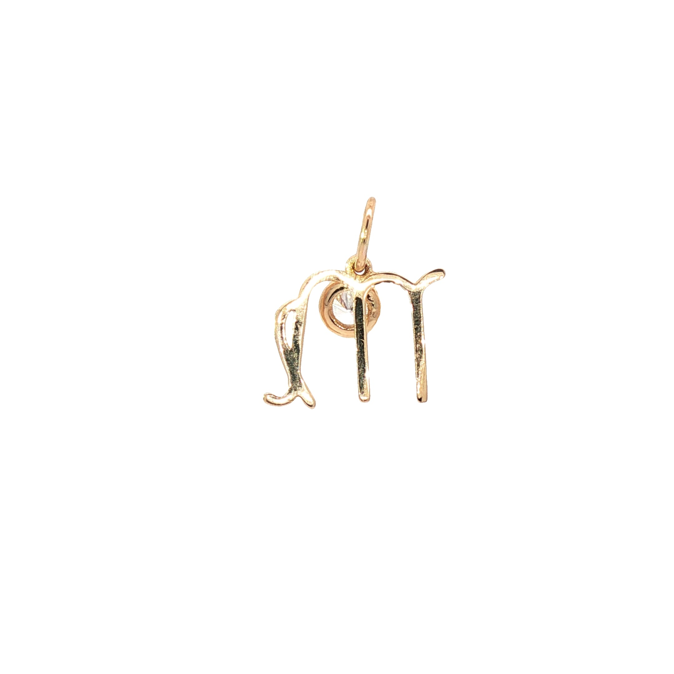 14K Virgo Zodiac Pendant – Celestial Elegance