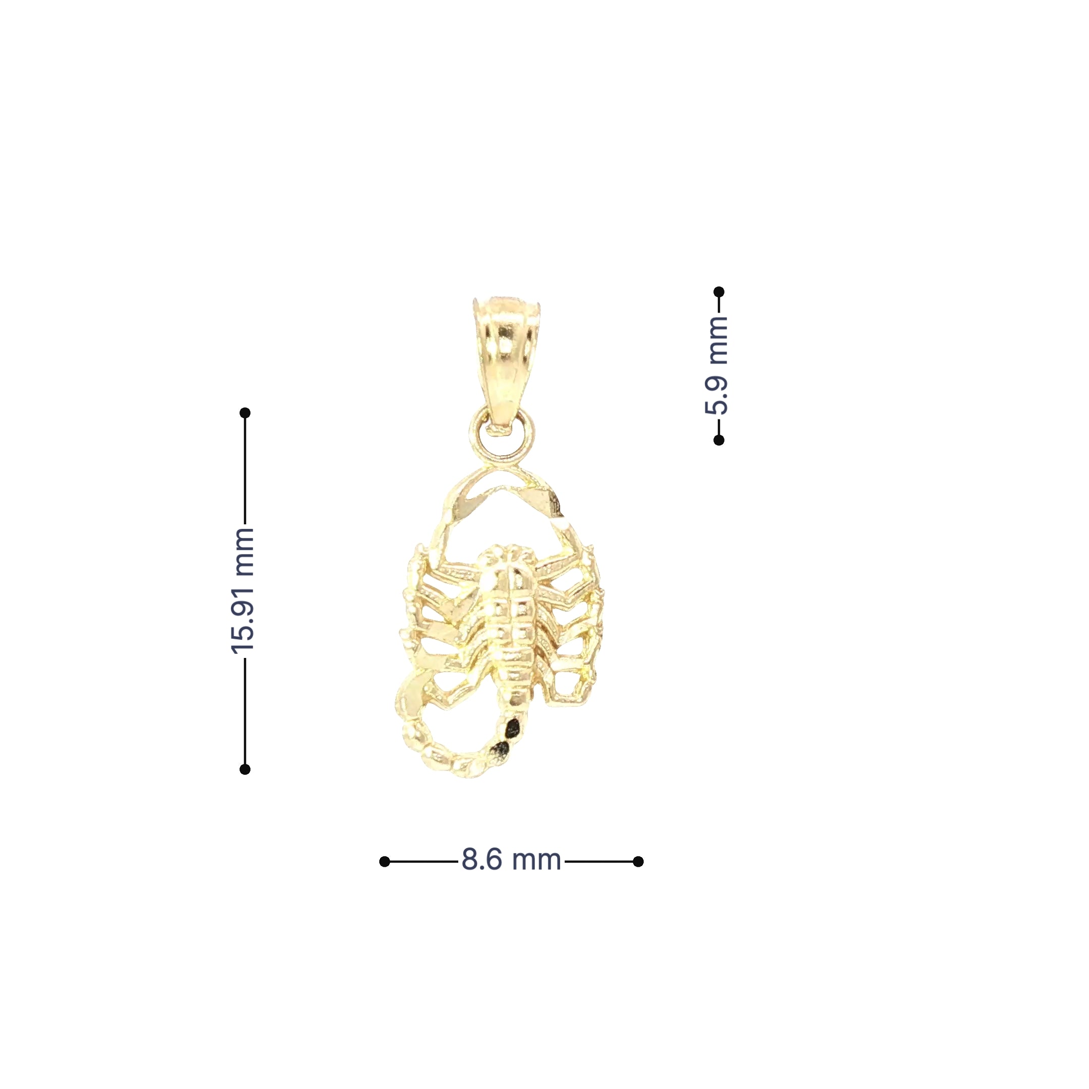 10K Gold Scorpion Pendant – Bold & Refined