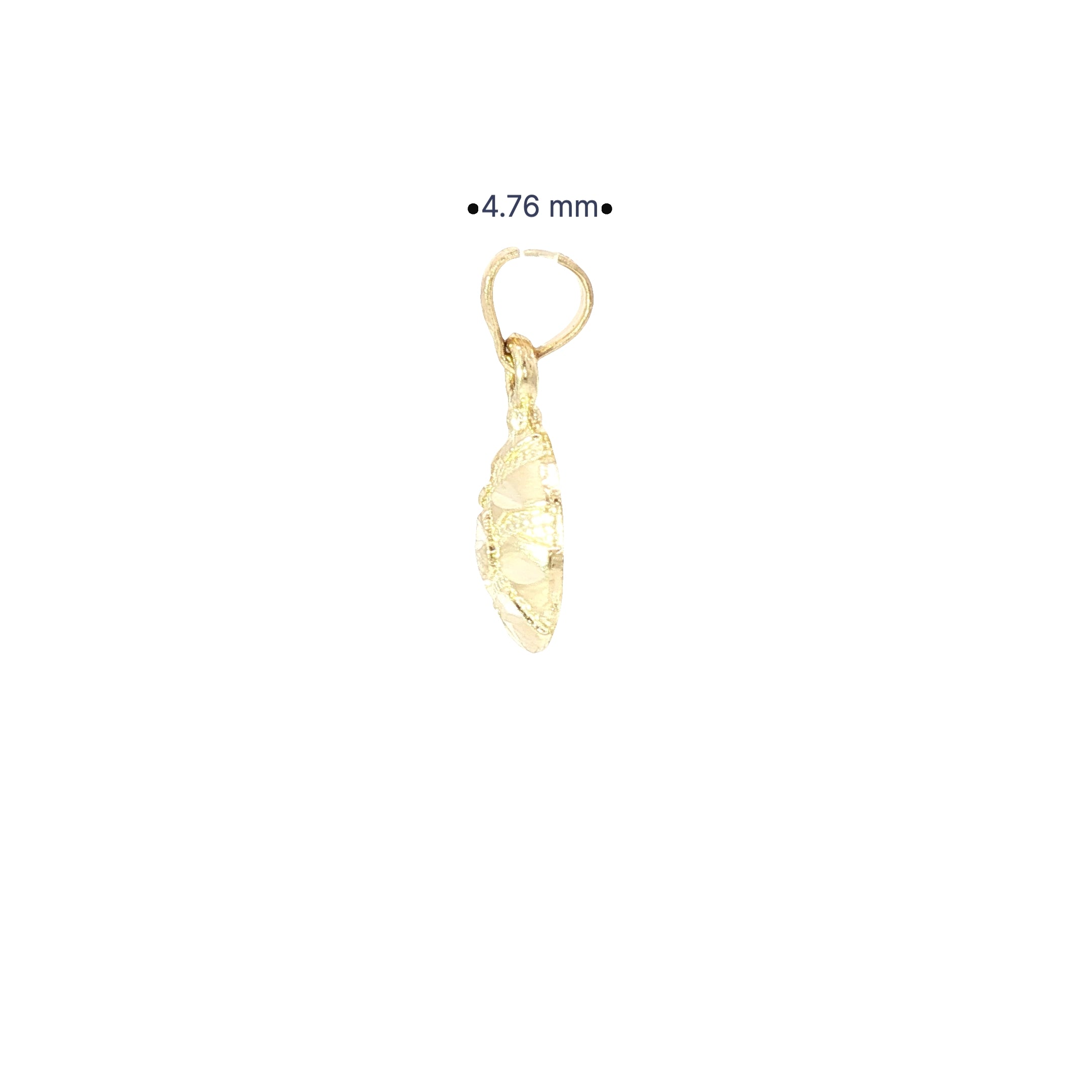 10K Gold Nugget Circle Pendant – Petite & Radiant