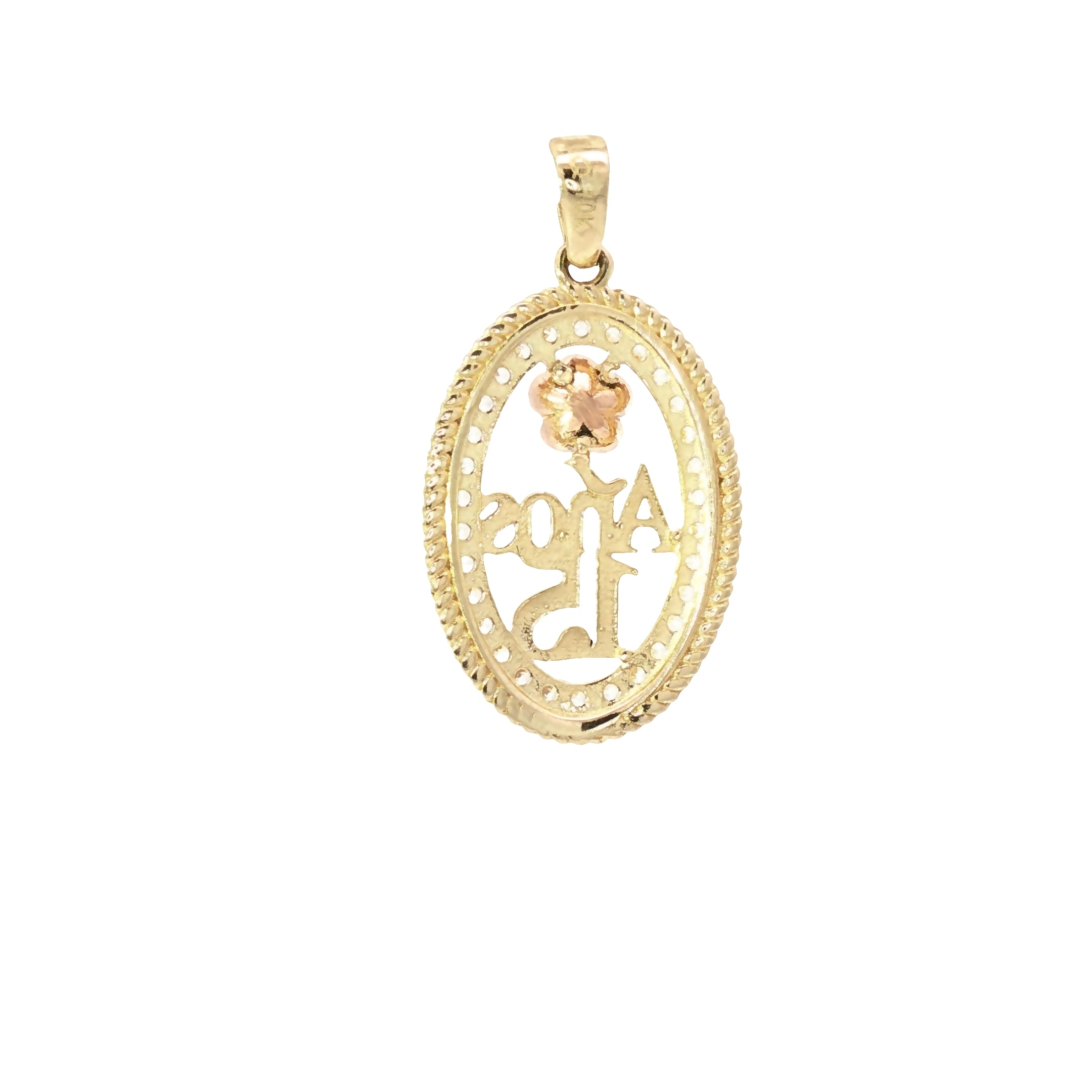 10K Gold 15 Años Pendant by Auri Petra