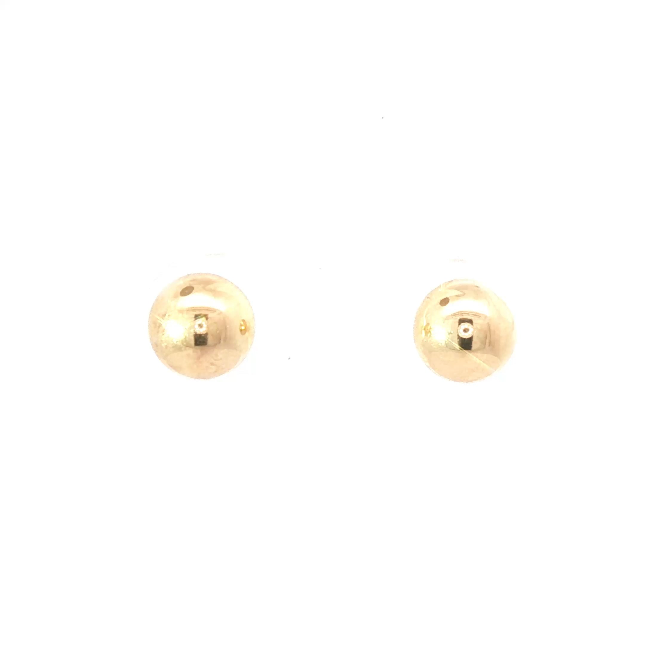 Radiant 14K Gold Ball Studs – 7mm