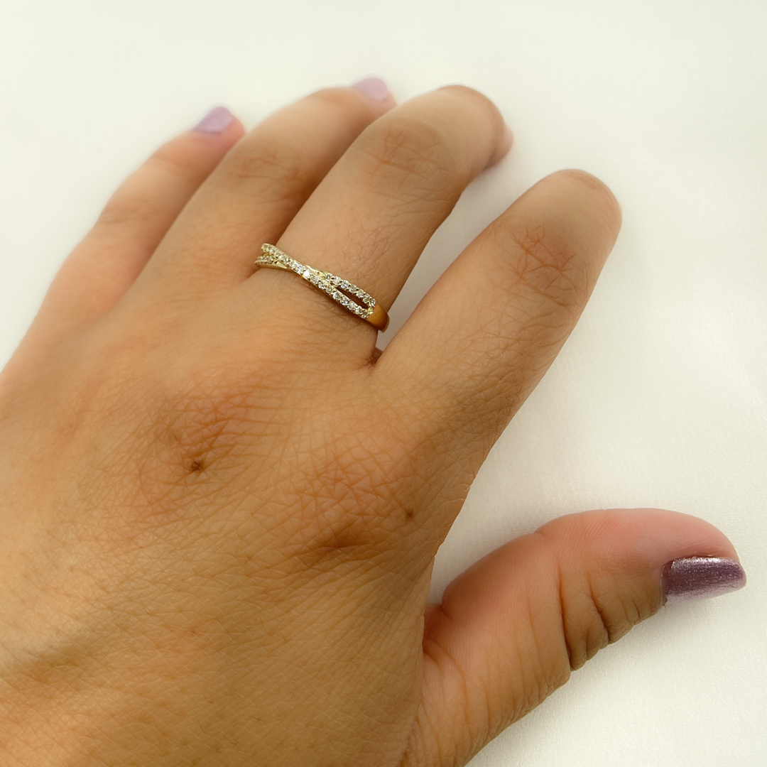 14K Solid Gold Diamond Ring