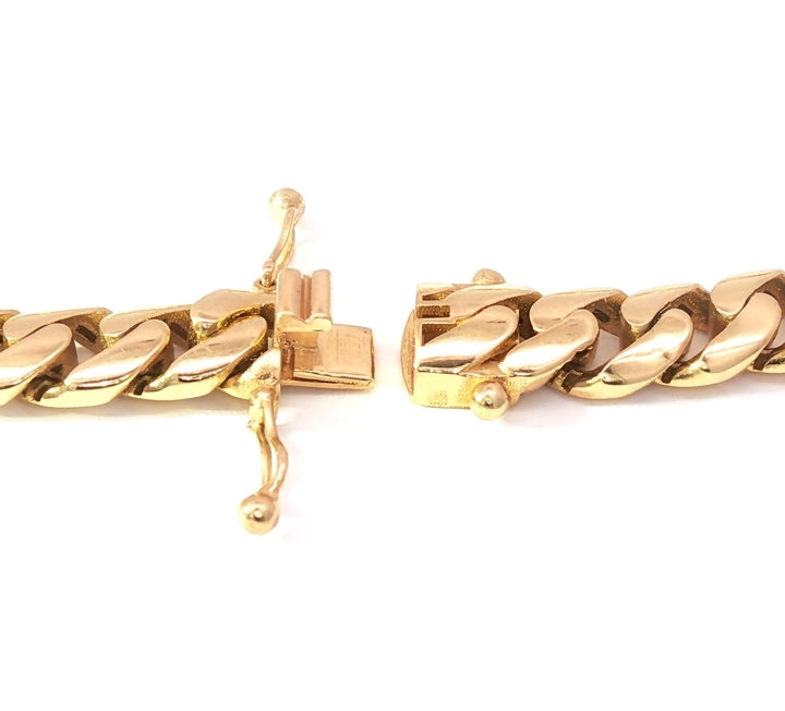 18K Cuban Link Bracelet Refined and Authentic