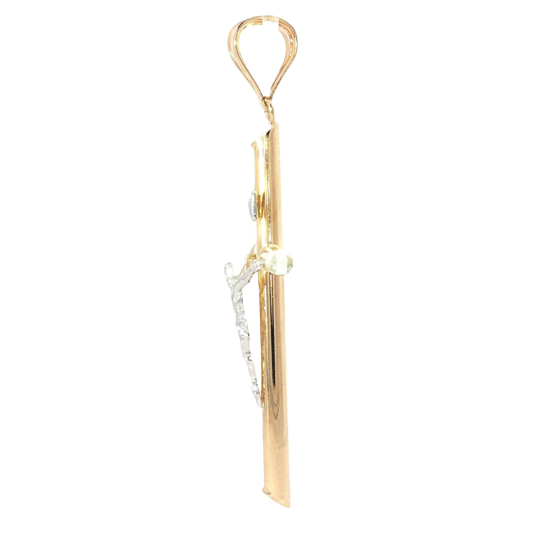 Radiant 14K Two-Tone Crucifix Pendant