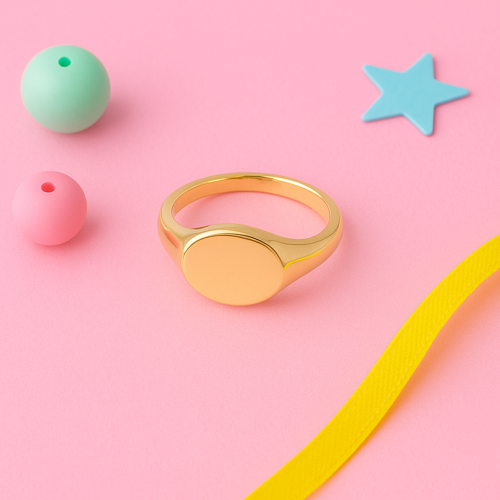 Timeless 10K Gold Child’s Oval Signet Ring