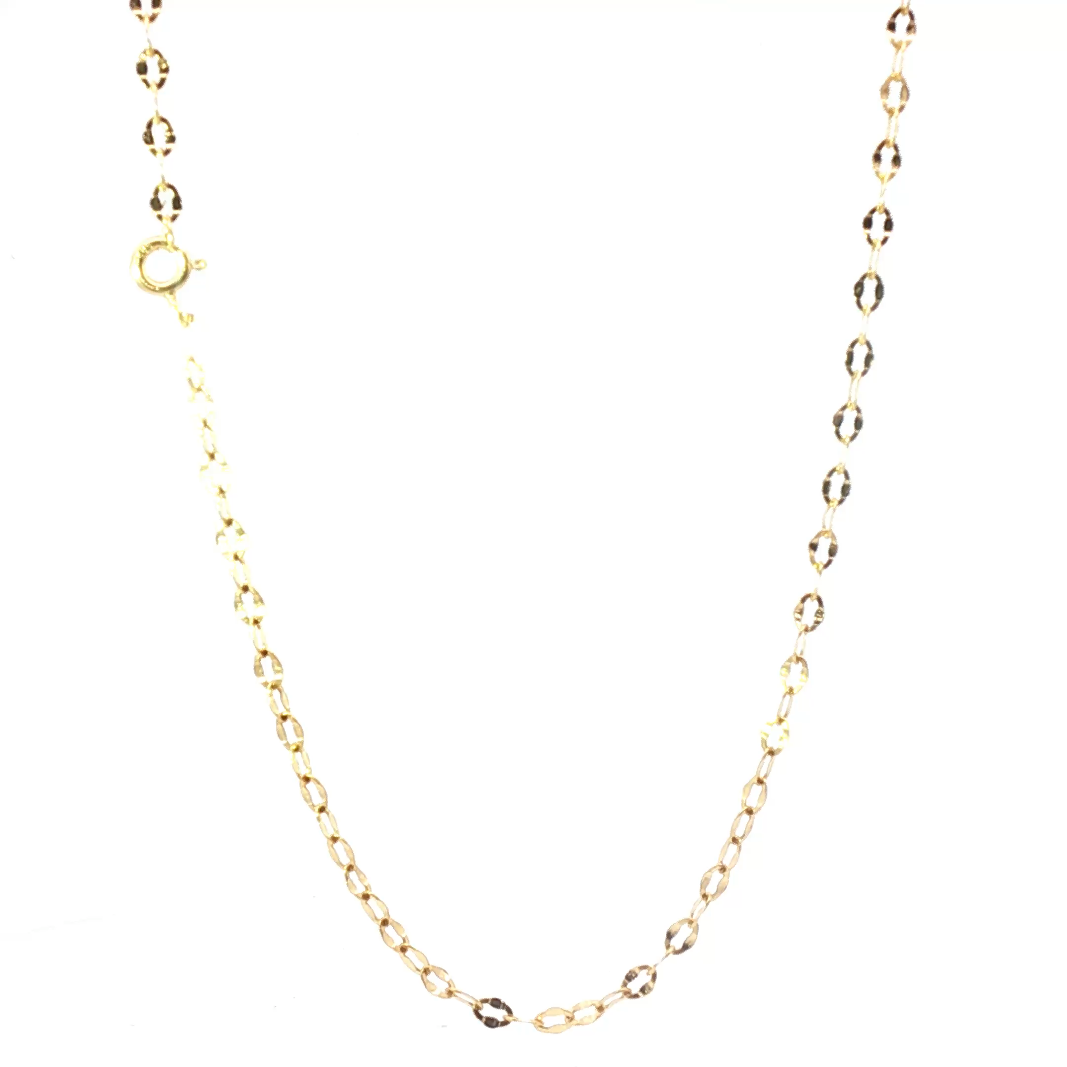 Luminous 14K Diamond Cut Anchor Chain 18”