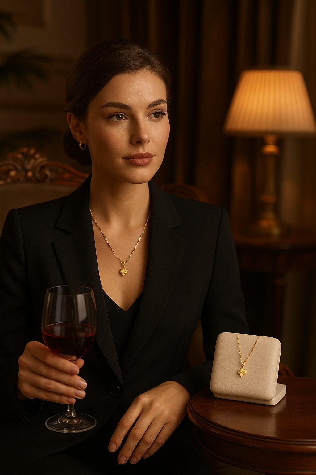 10K Gold Heart Nugget Pendant, Petite & Authentic