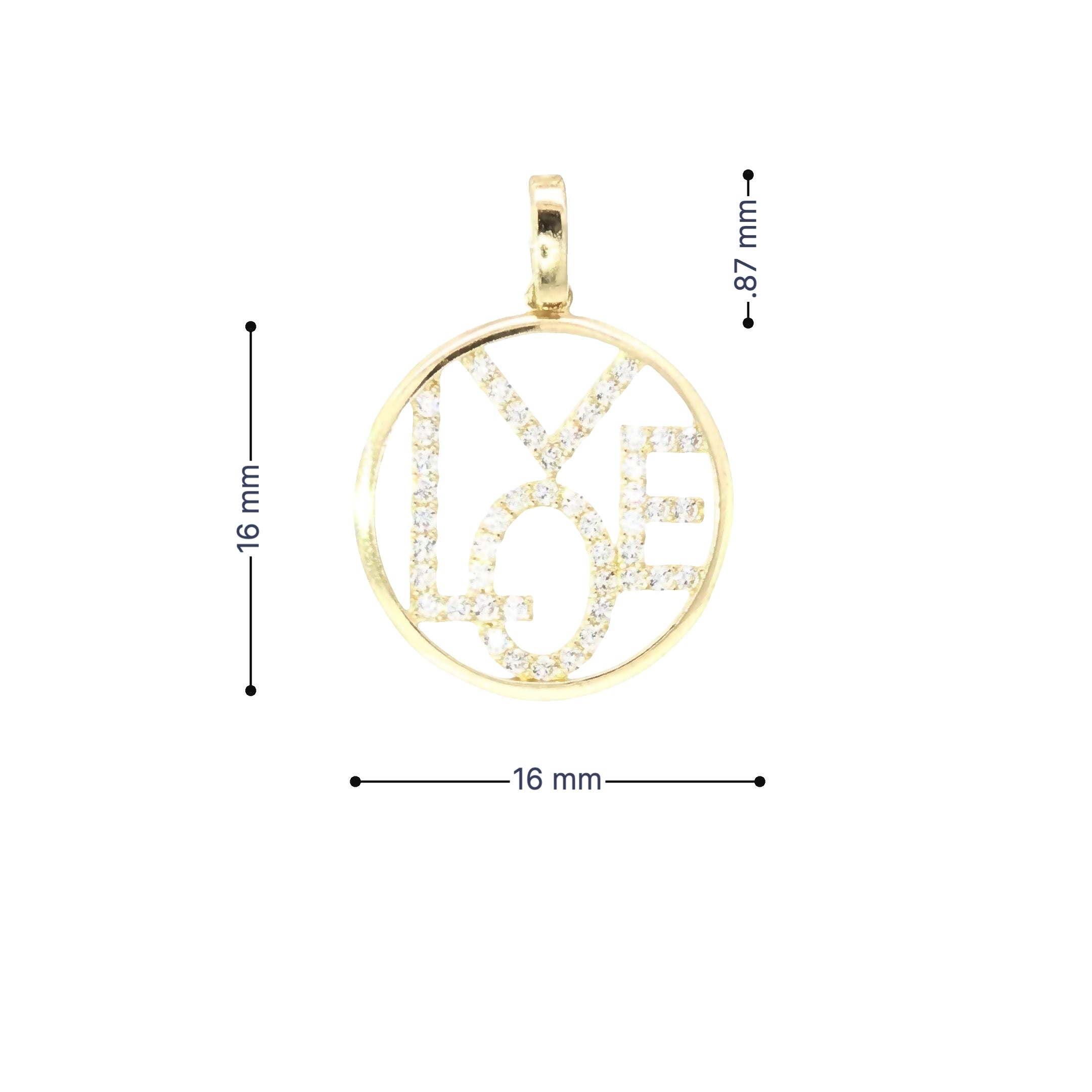 Love Radiance Pendant in 10K Gold