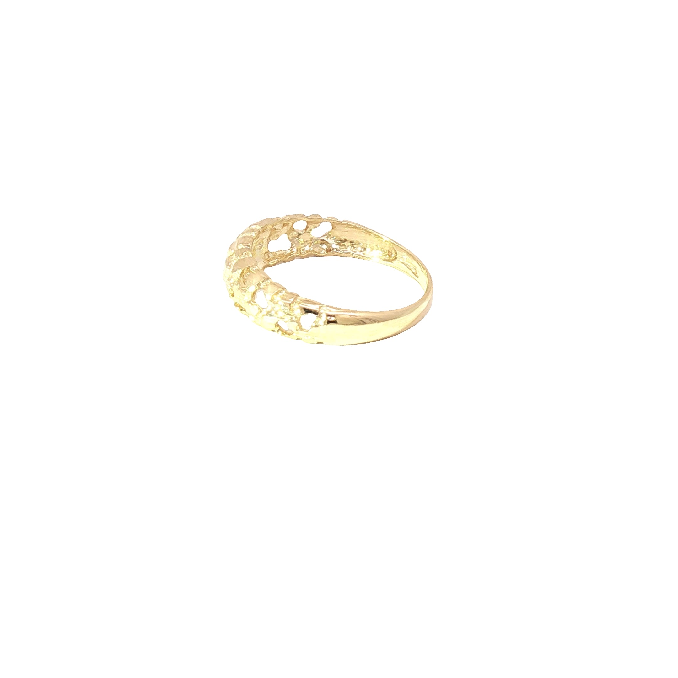Delicate 10K Gold Filigree Ring – Size 2.75