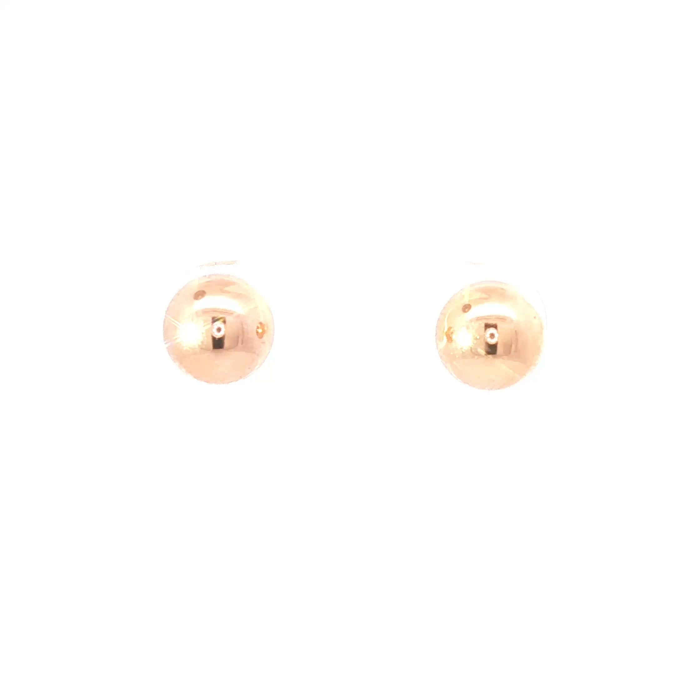 Radiant 14K Gold Ball Studs – 7mm
