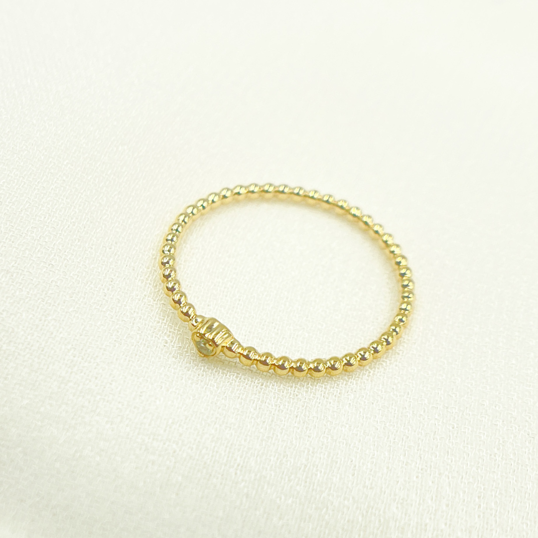 14K Solid Gold Heart Diamond Ring