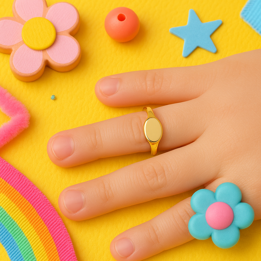 Timeless 10K Gold Child’s Oval Signet Ring