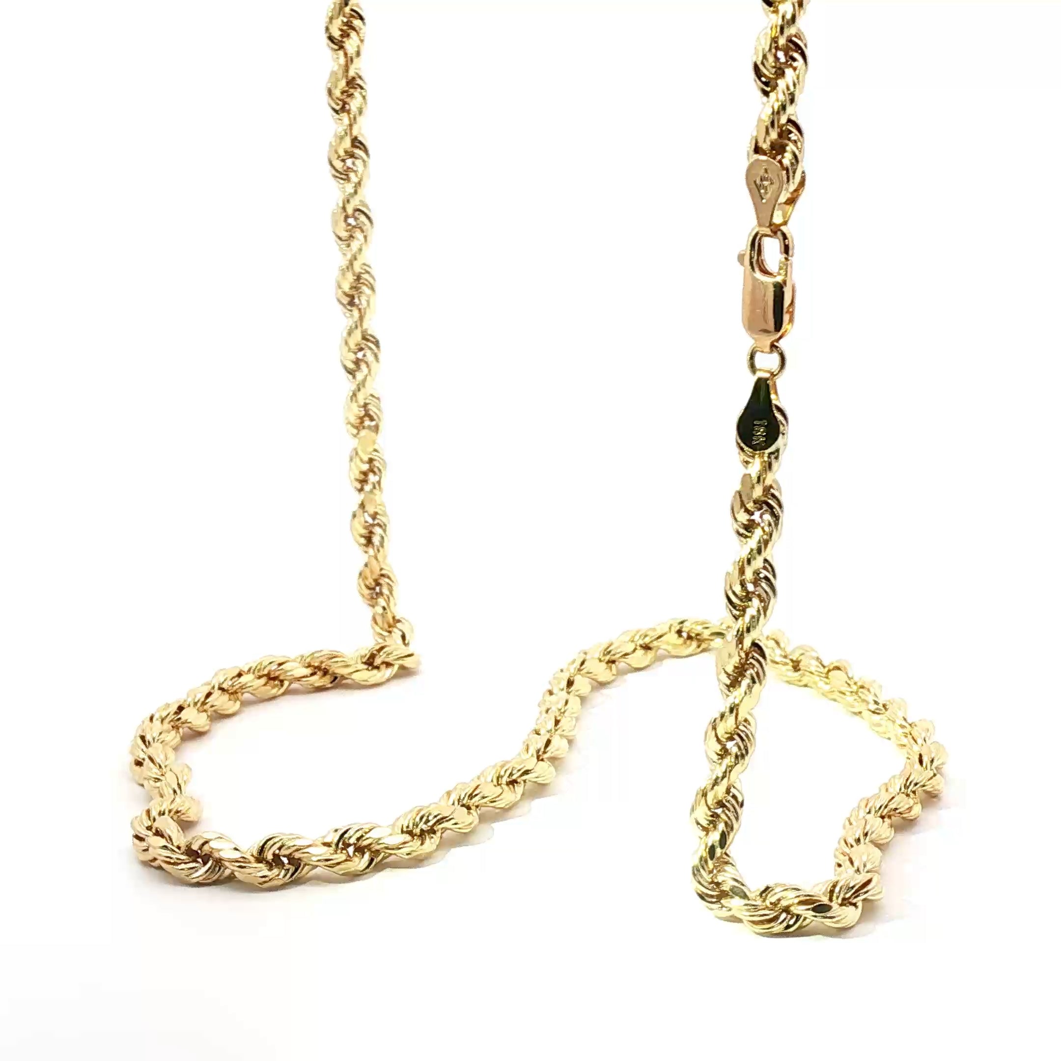Radiant 18K Rope Chain, XRF-Certified Luxury