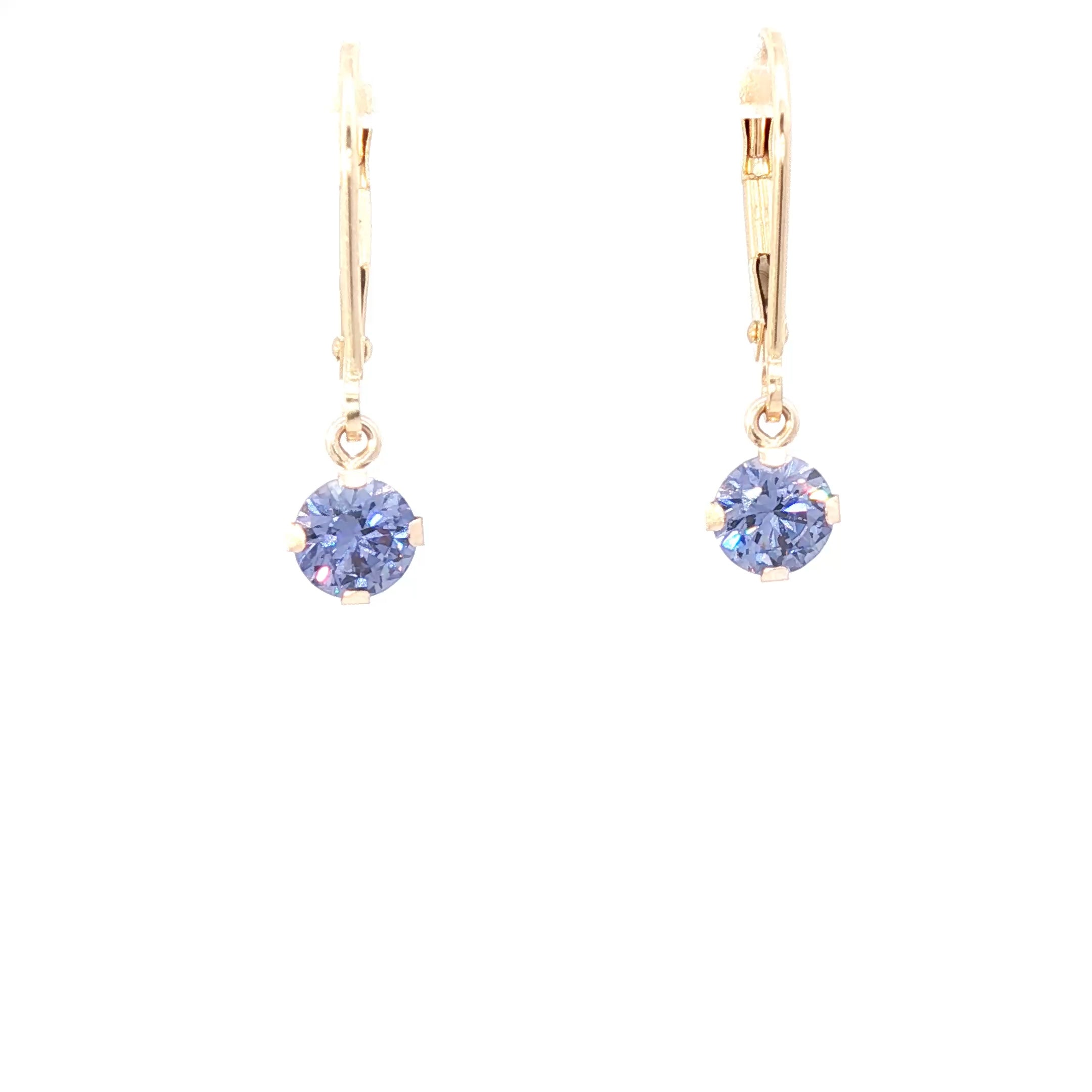 Ethereal Tanzanite Dangle Earrings in 10K Gold