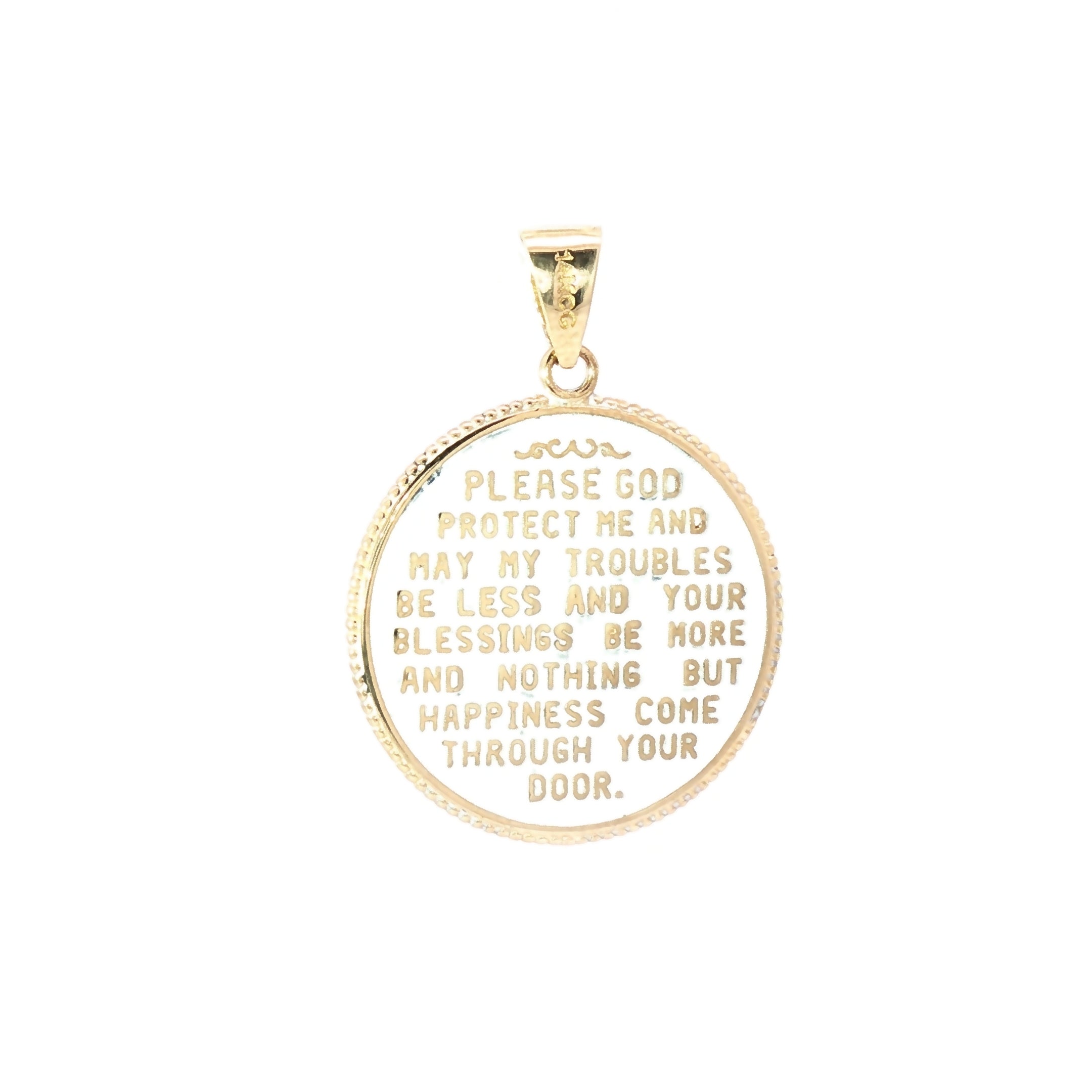 14K Gold US Navy Double-Sided Honor Pendant