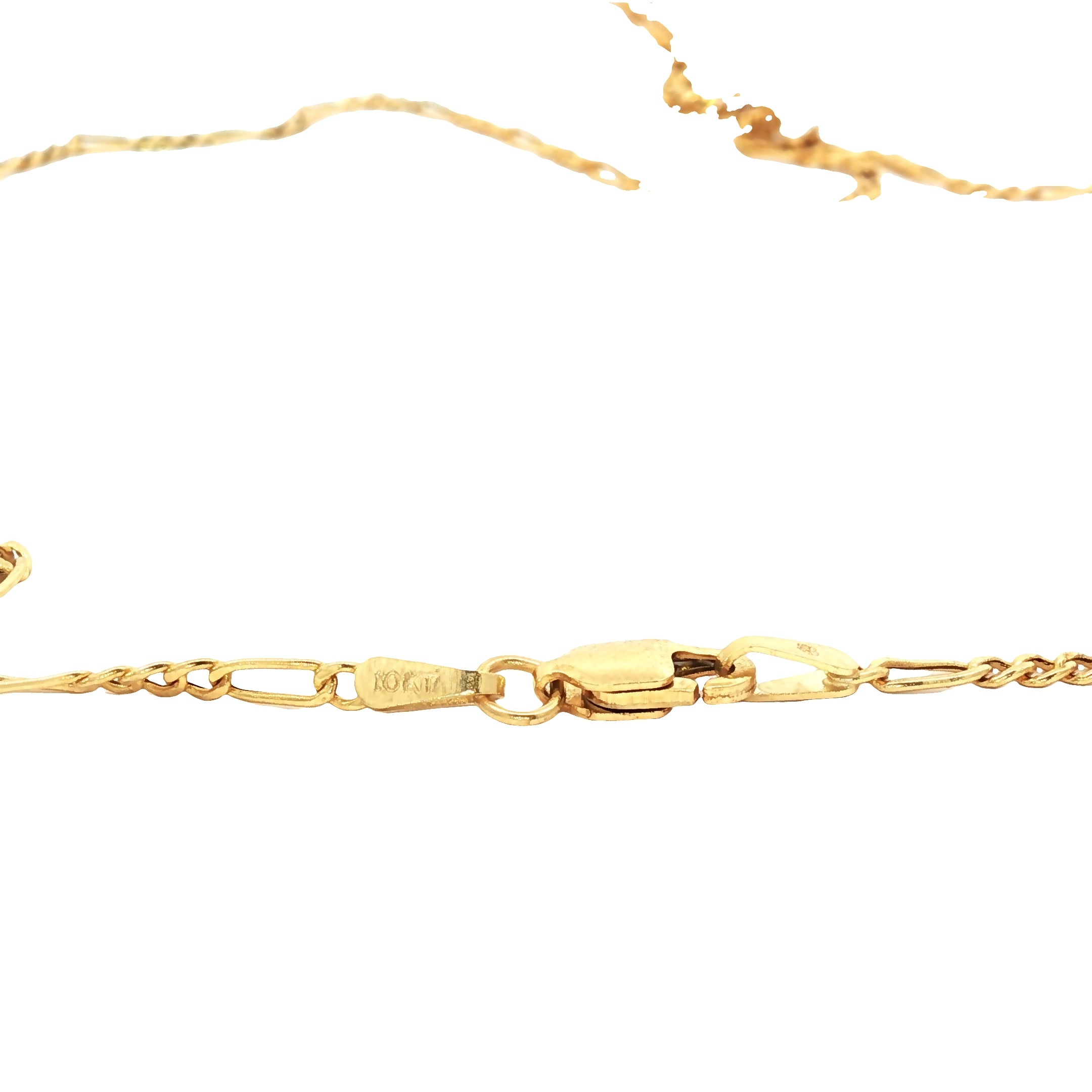 Sleek 10K Figaro Chain 20in 2mm Auri Petra XRF