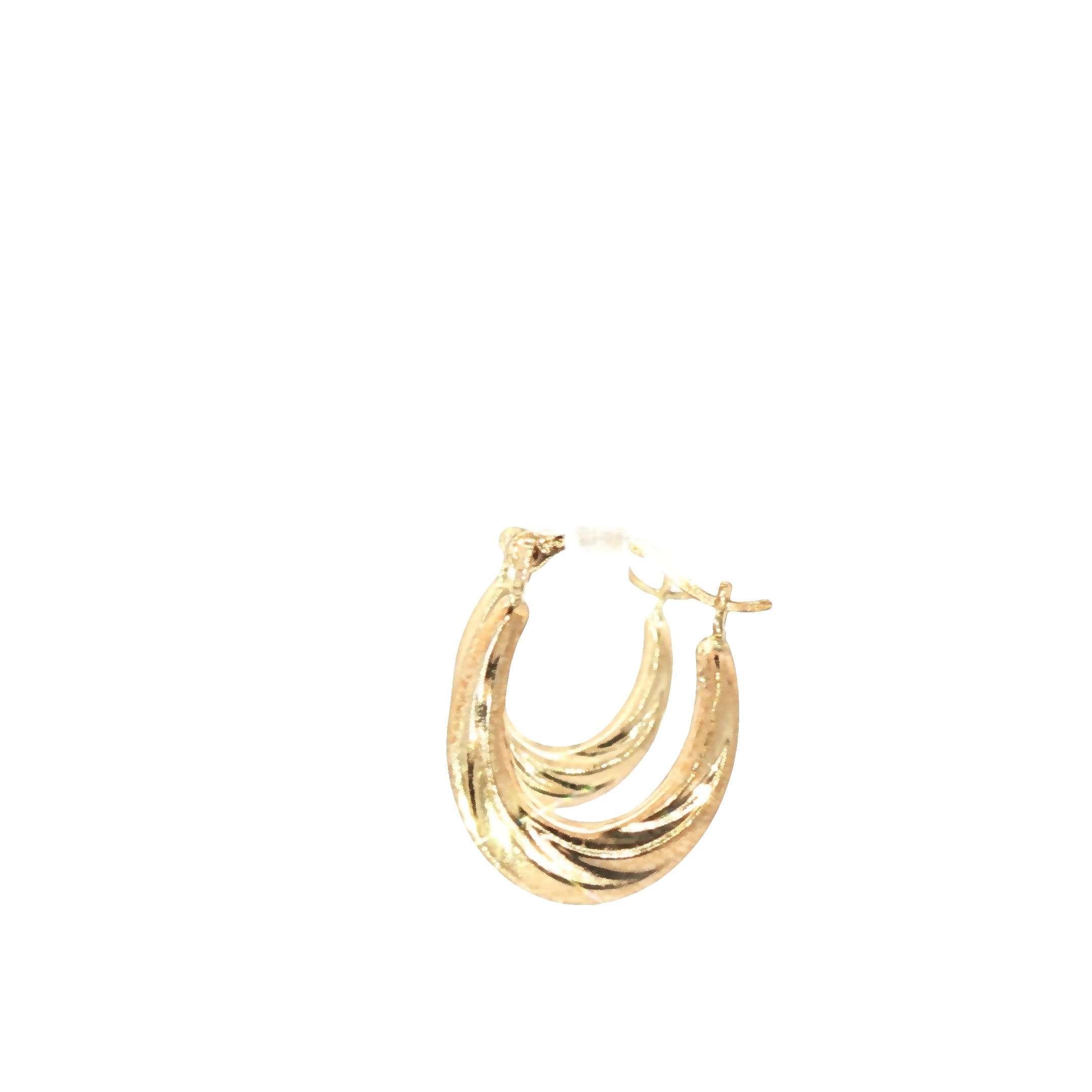 Petite 10K Gold Crescent Hoop Earrings