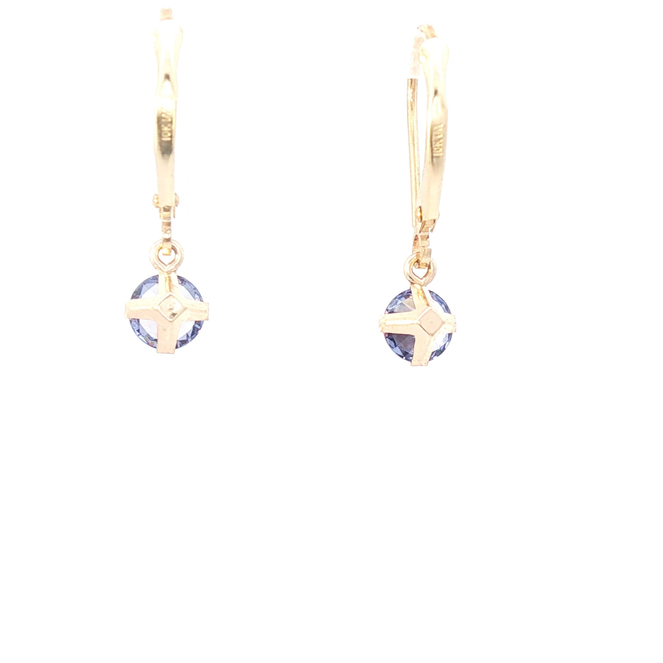 Ethereal Tanzanite Dangle Earrings in 10K Gold