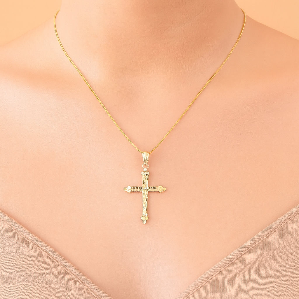 Radiant Faith 10KT Gold Cross Pendant