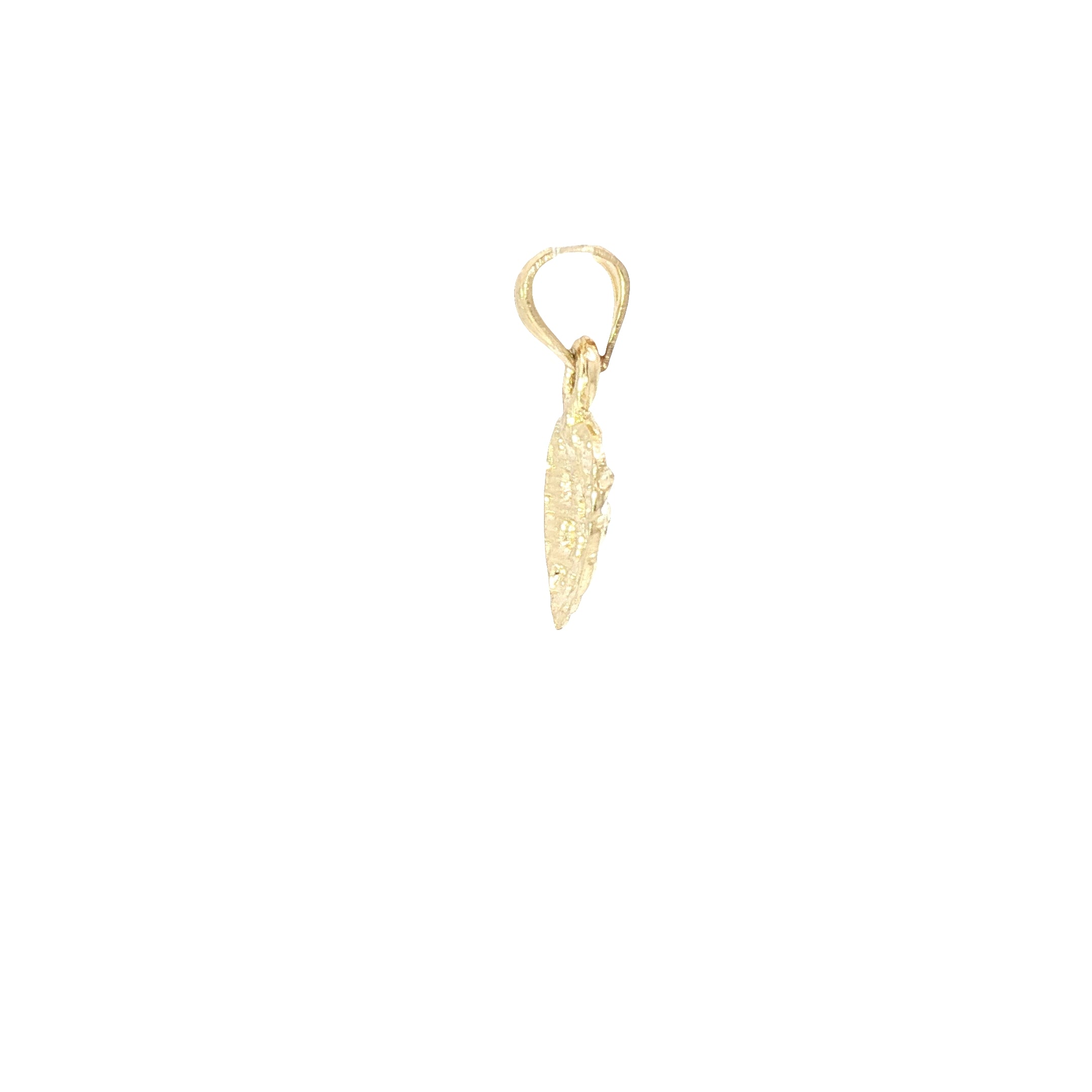 10K Gold Heart Nugget Pendant, Petite & Authentic