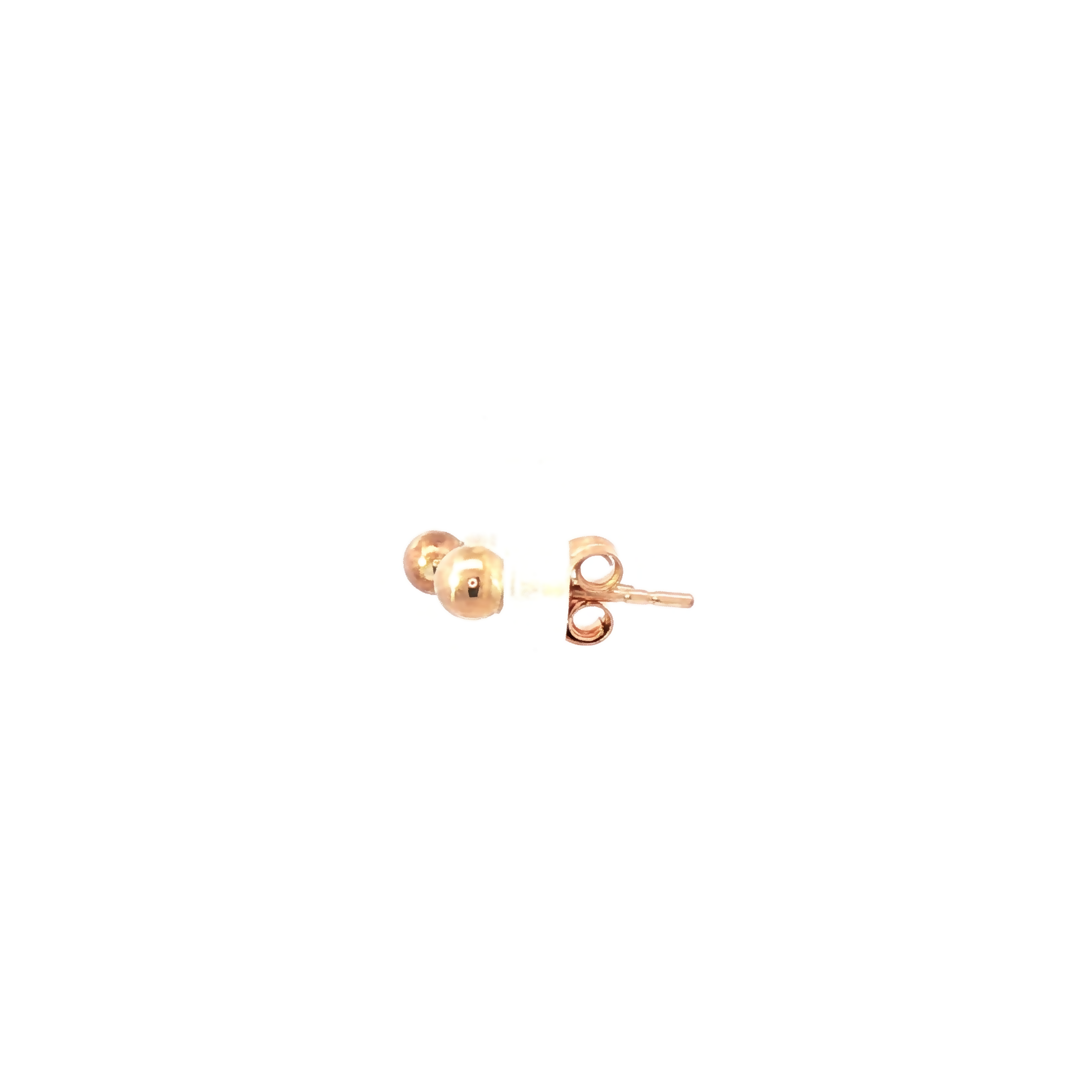 Timeless Minimalism: 14K Rose Gold 2mm Ball Stud Earrings (.18g, XRF Certified)
