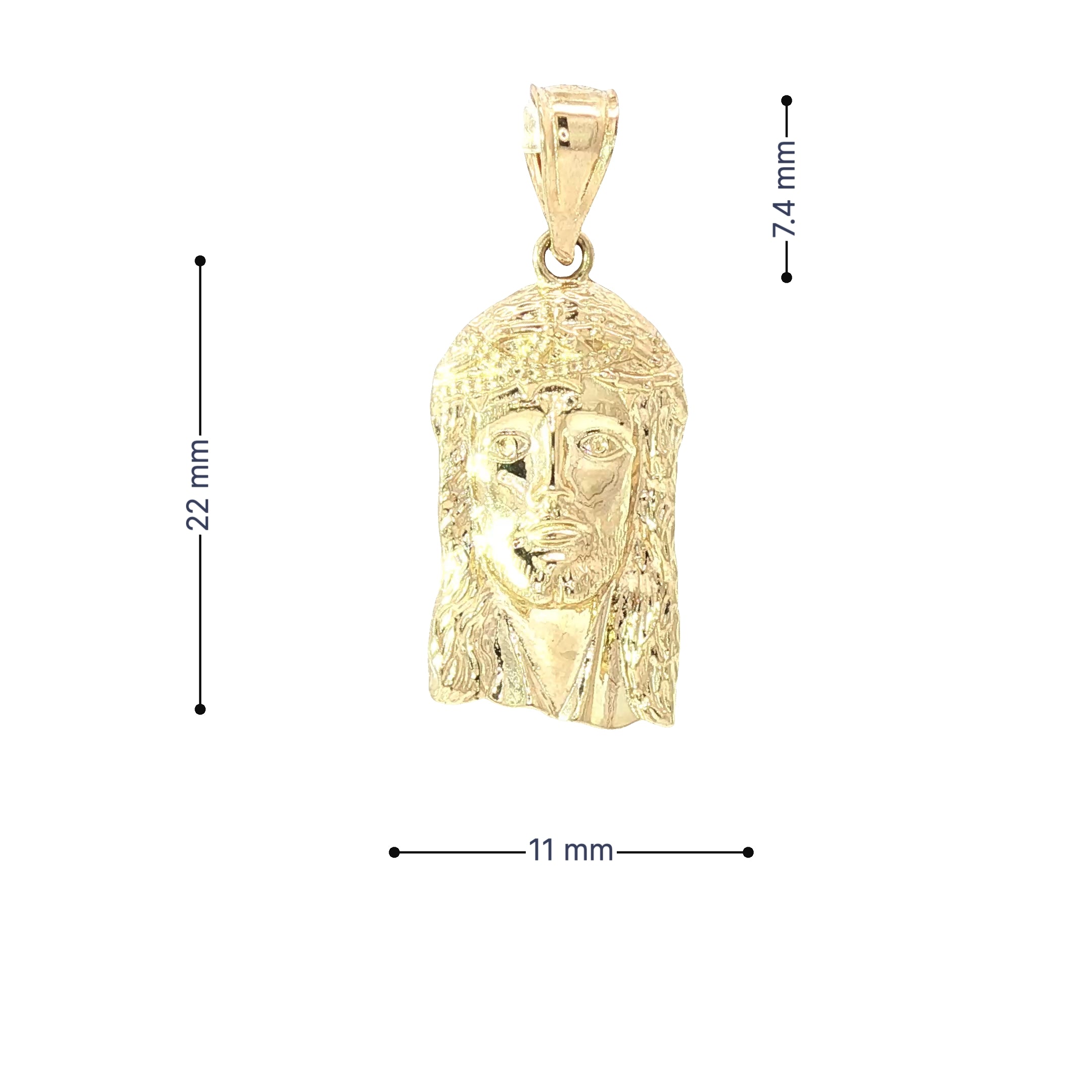 10K Gold Jesus Pendant Faithful Elegance
