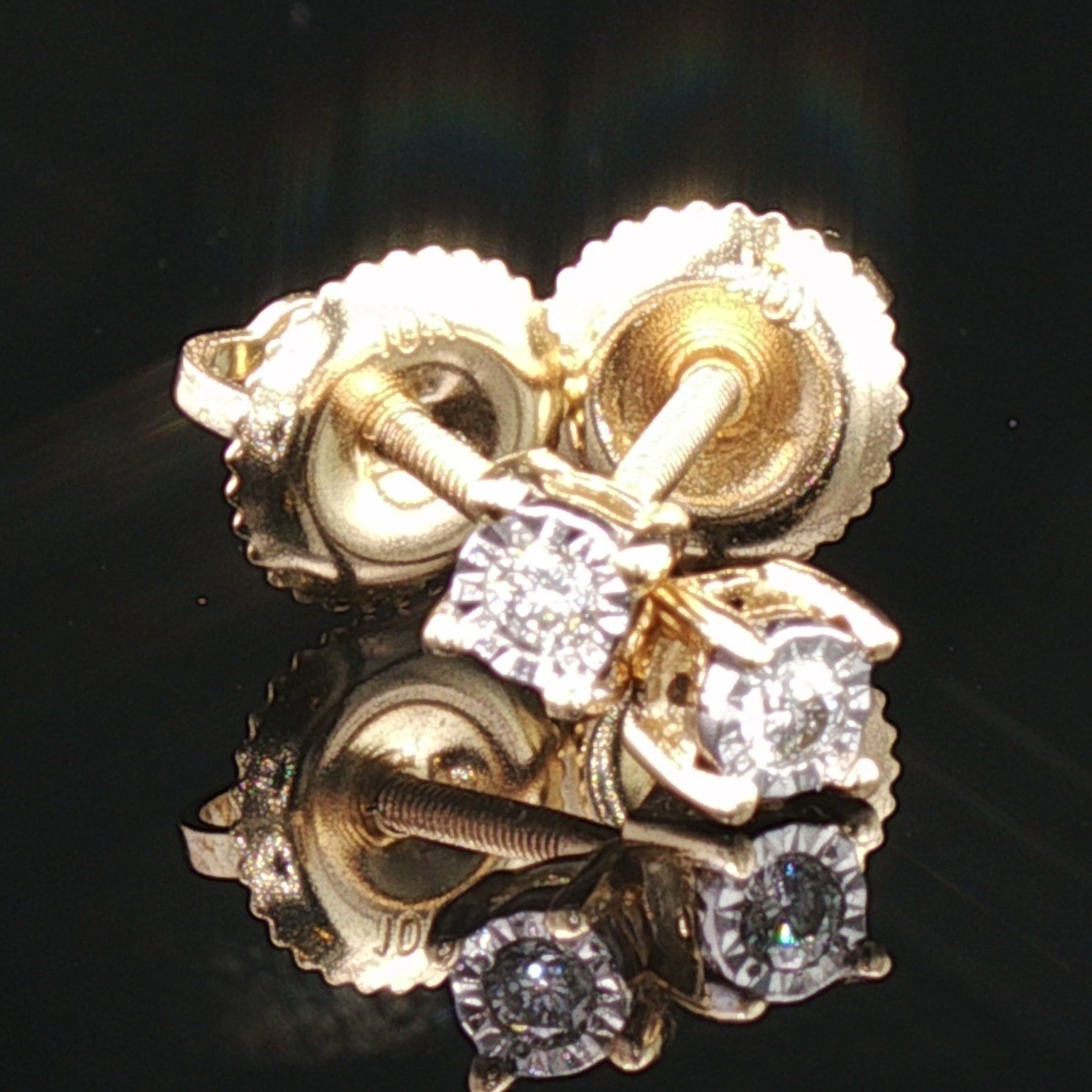 Brilliant 10K Gold 1/2 CT Diamond Studs