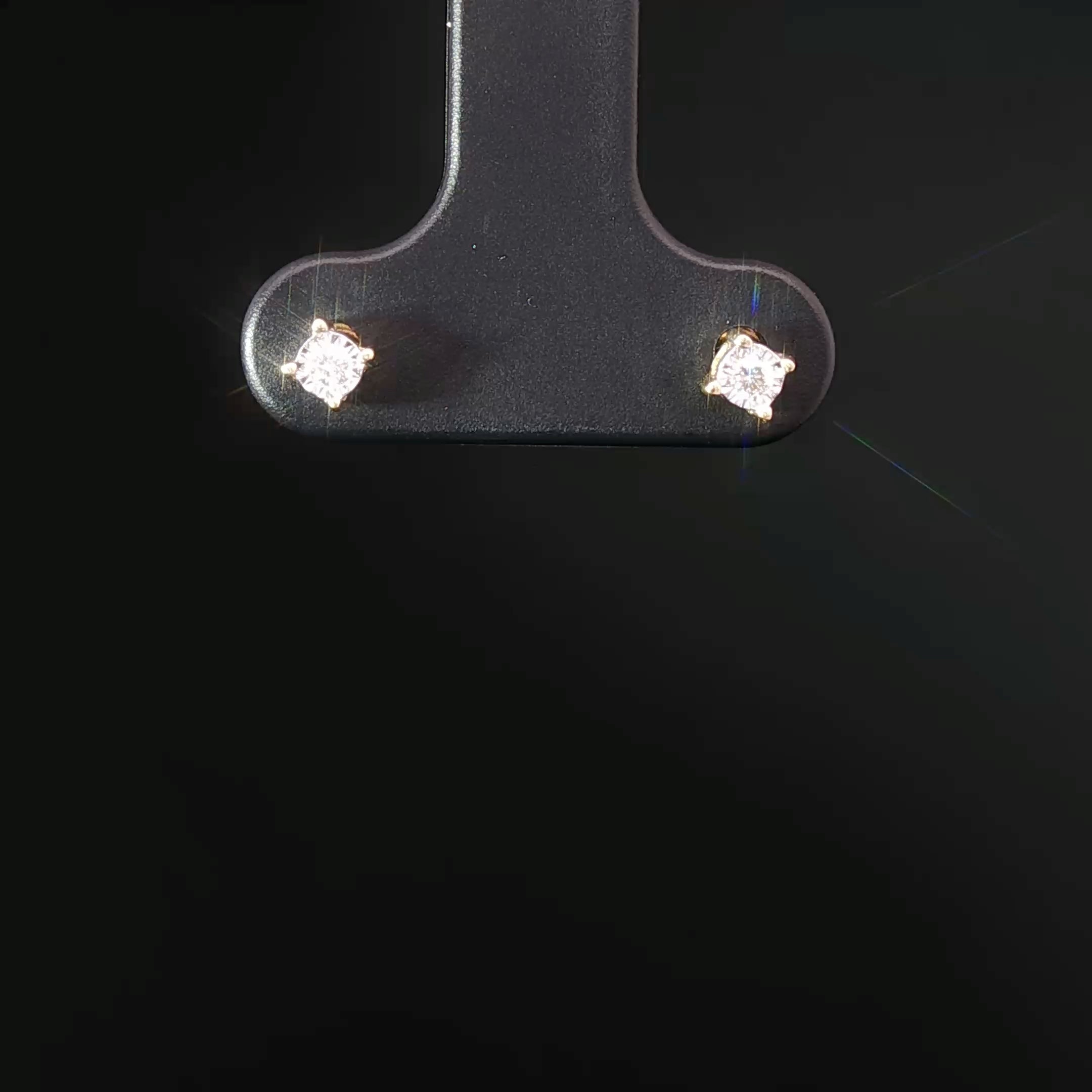 Brilliant 10K Gold 1/2 CT Diamond Studs