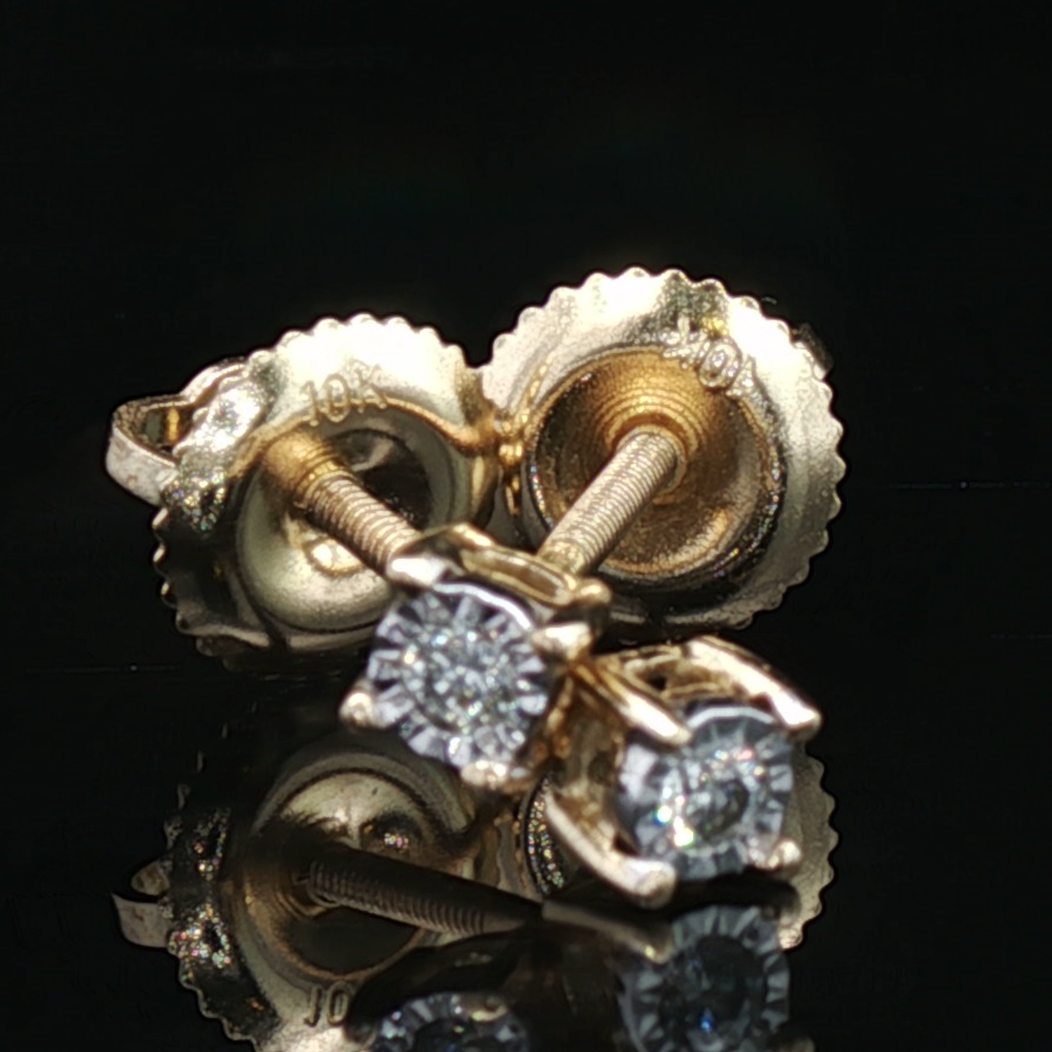 Brilliant 10K Gold 1/2 CT Diamond Studs