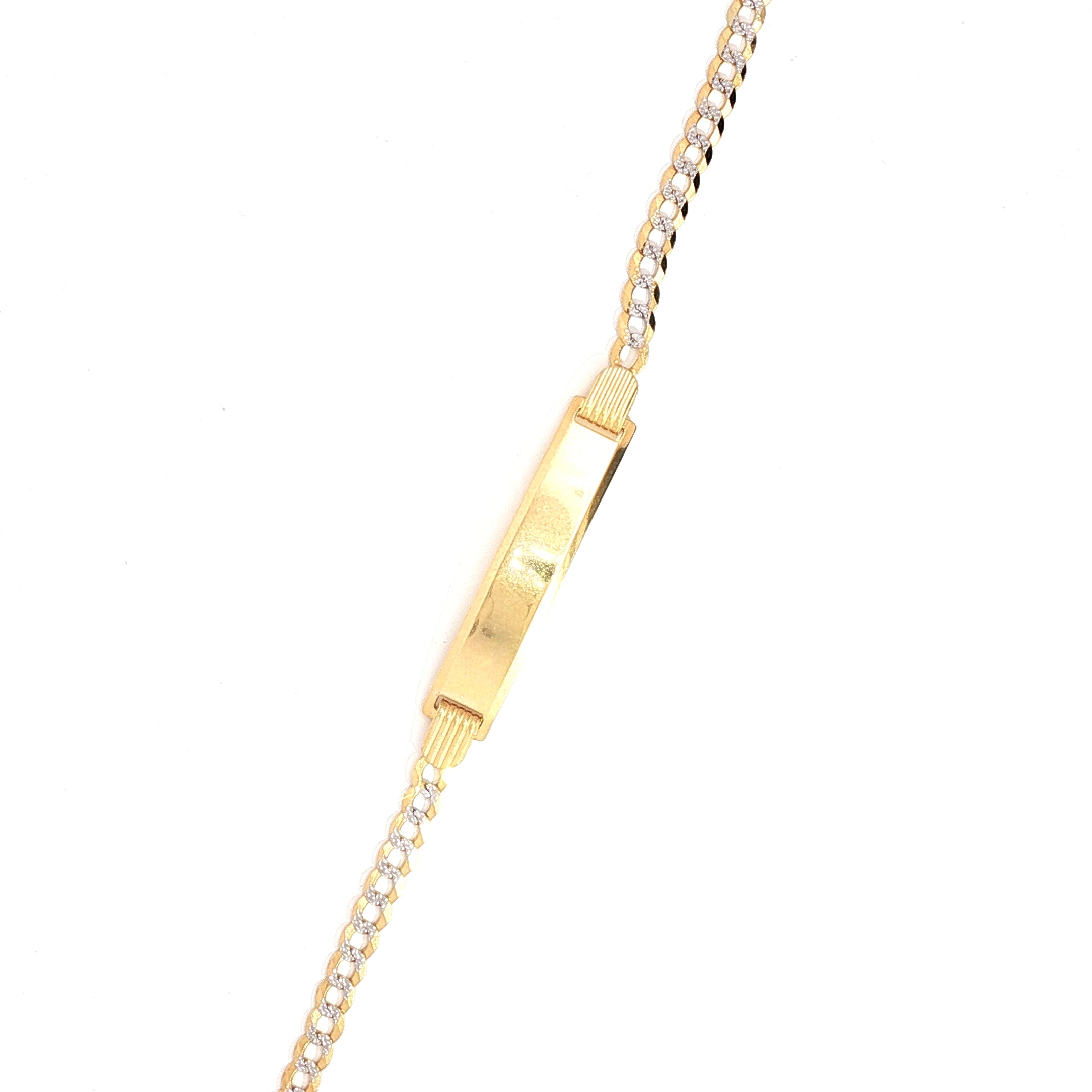10KT Two-Tone Gold Children’s Nameplate Bracelet