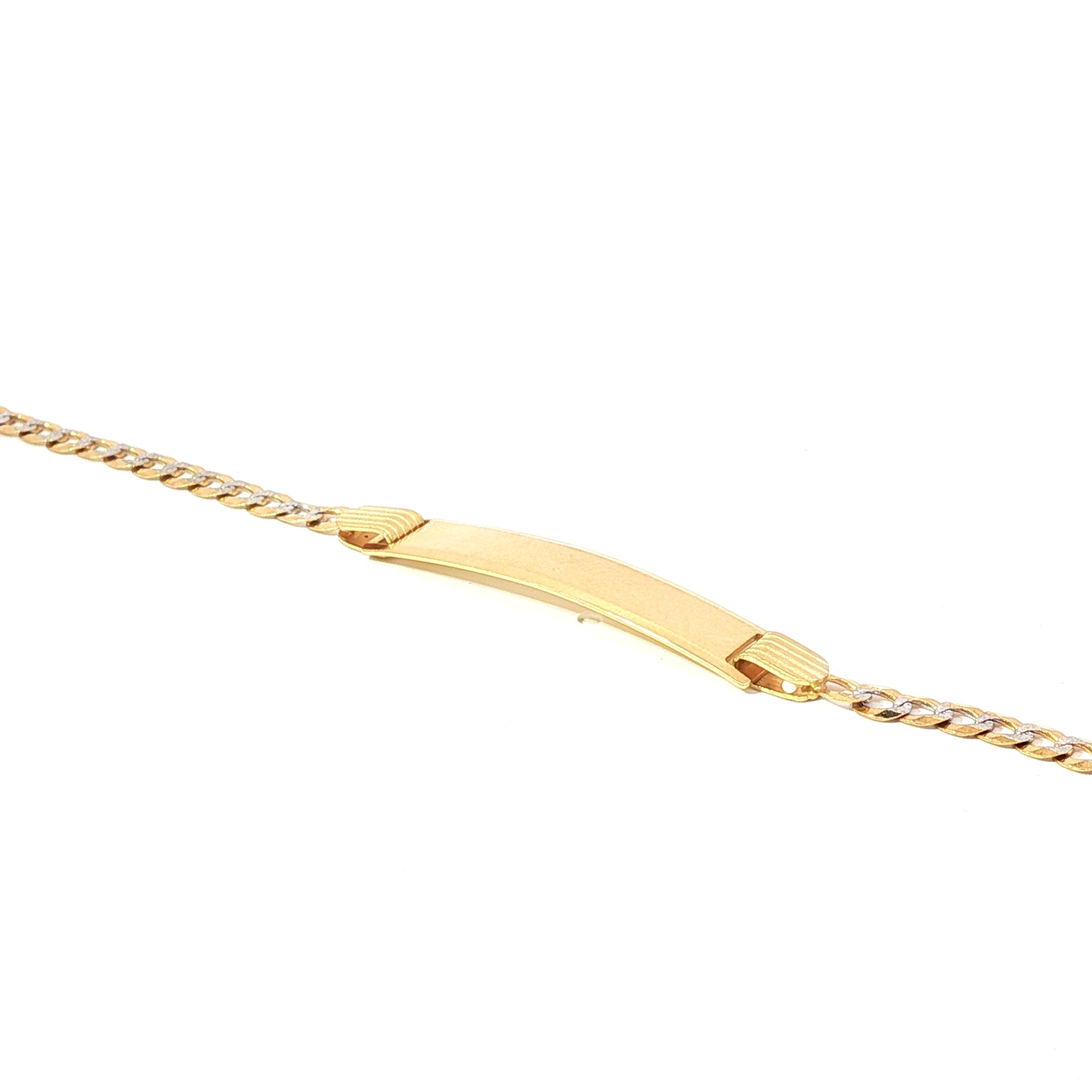 10KT Two-Tone Gold Children’s Nameplate Bracelet